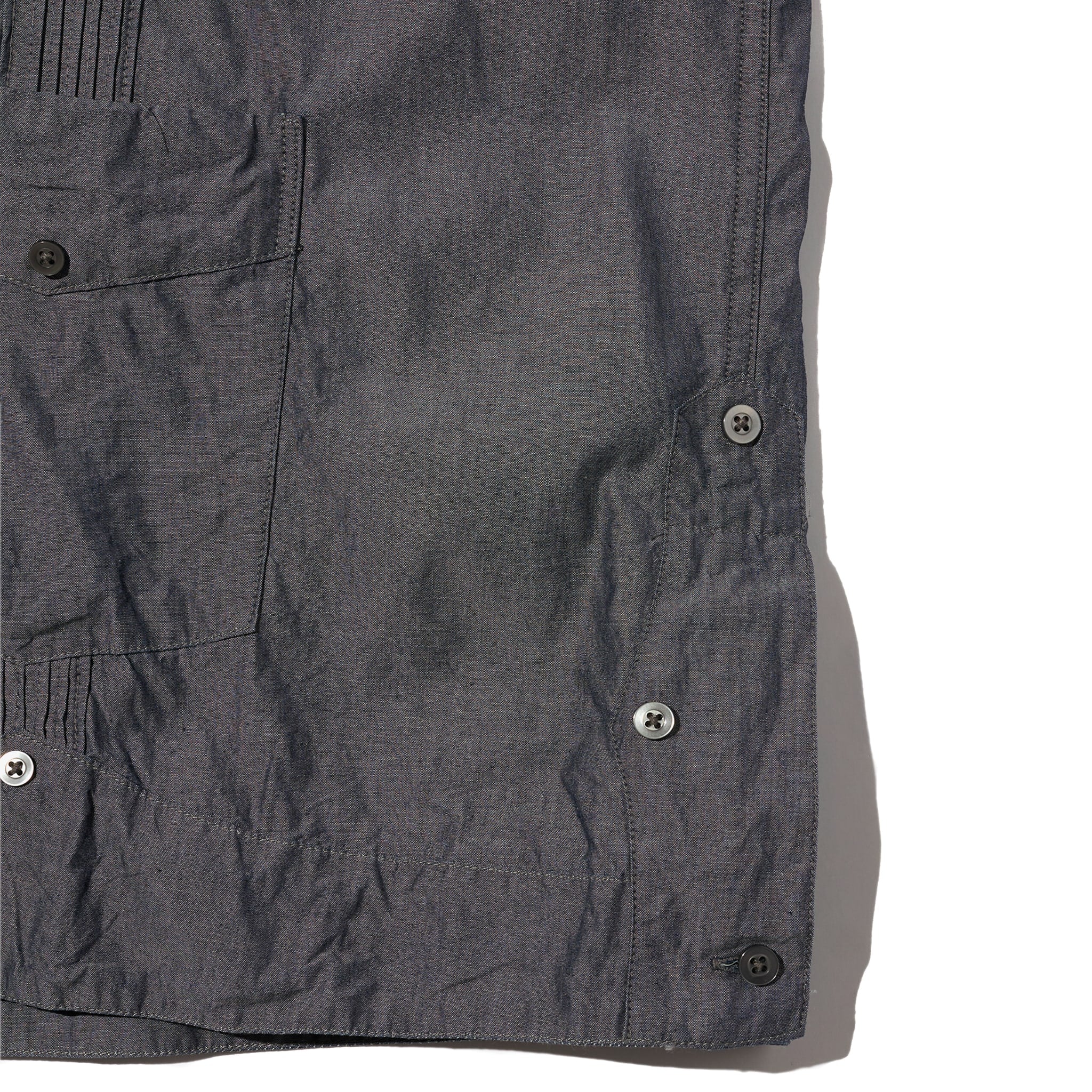 Guayabera Shirt - Indigo Cotton Chambray