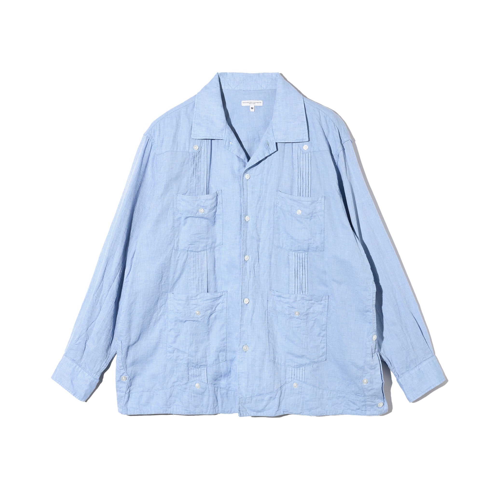 Guayabera Shirt - Light Blue CL Solid