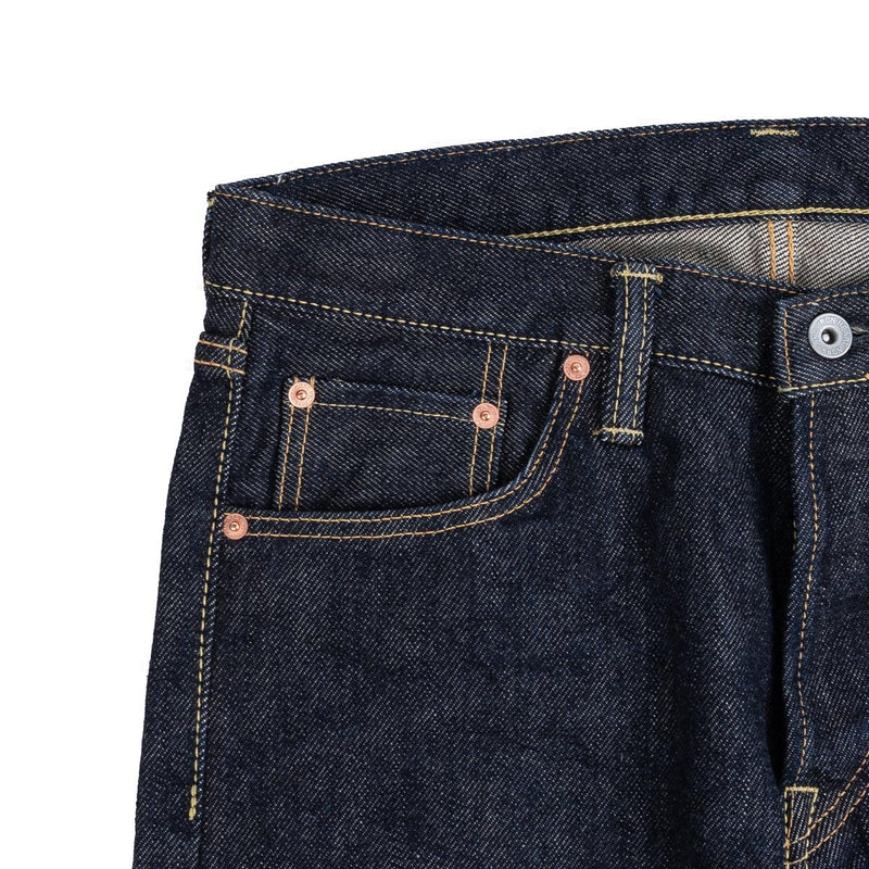 Iron Heart IH-555S-21 21oz Selvedge Denim Super Slim Cut Jeans Indigo Coin Pocket Detail