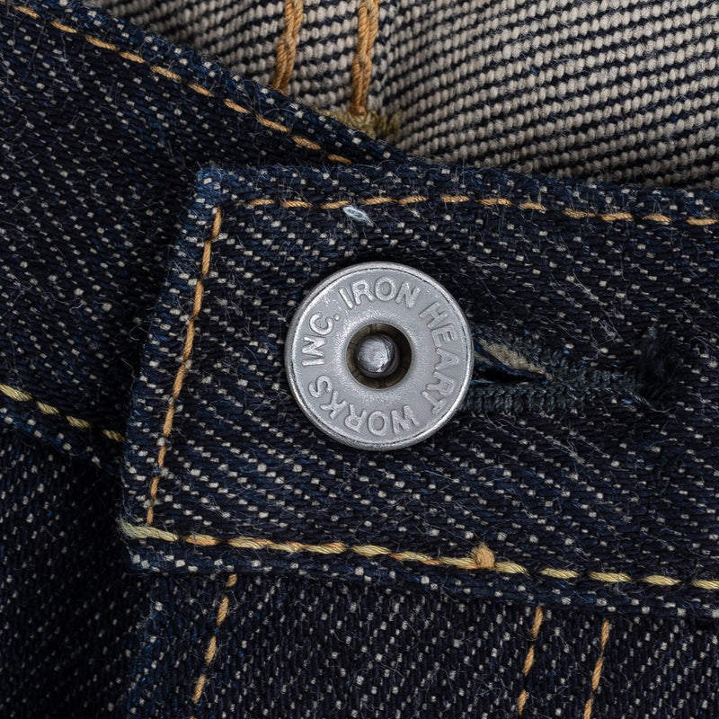 Iron Heart IH-555S-21 21oz Selvedge Denim Super Slim Cut Jeans Indigo Top Button