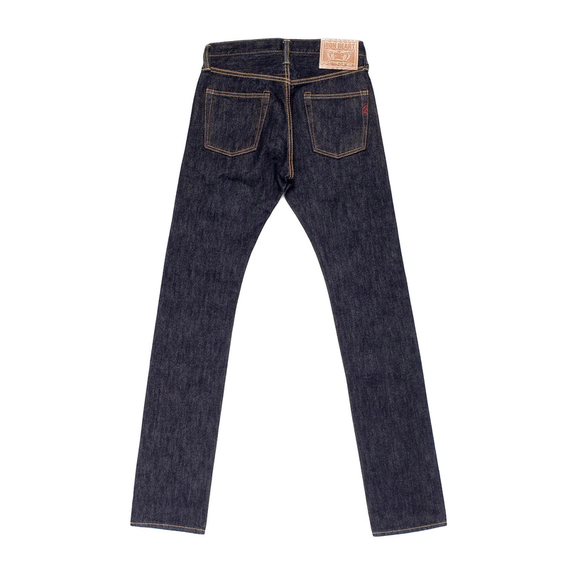 Iron Heart IH-555S-21 21oz Selvedge Denim Super Slim Cut Jeans Indigo Rear