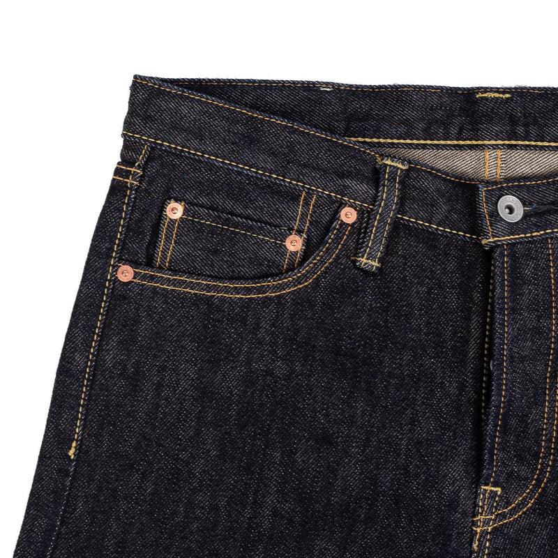 IH-666S-21 21oz Selvedge Denim Slim Straight Cut Jeans - Indigo