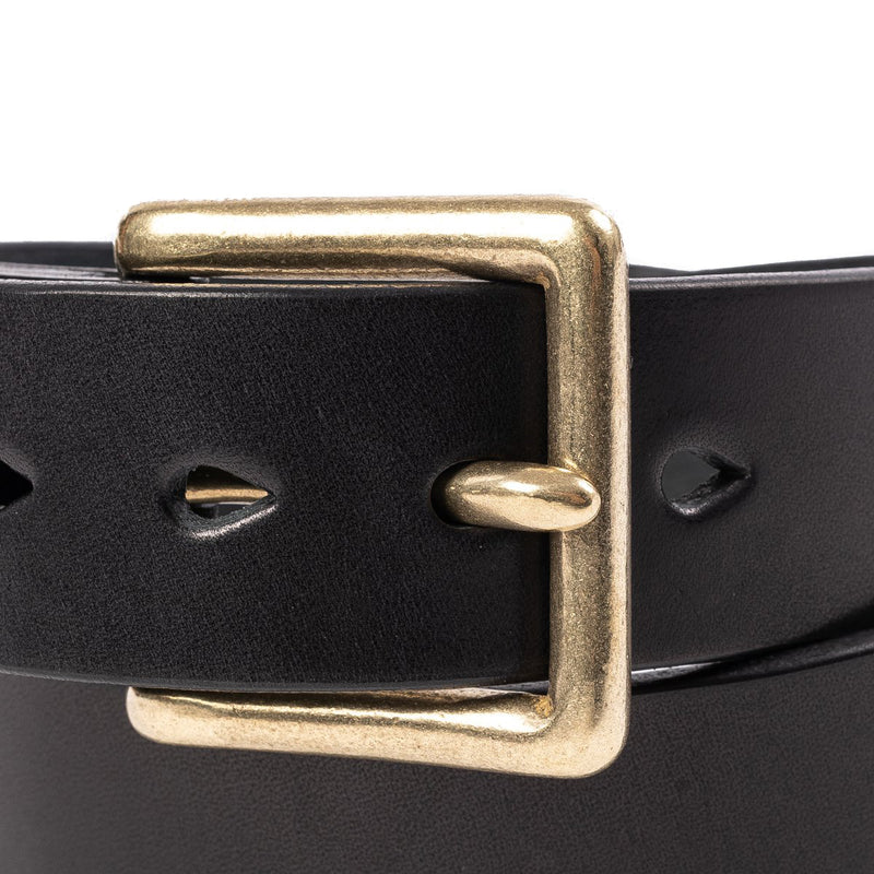 IHB-10- BLK Heavy Duty "Tochigi" Leather Belt - Black