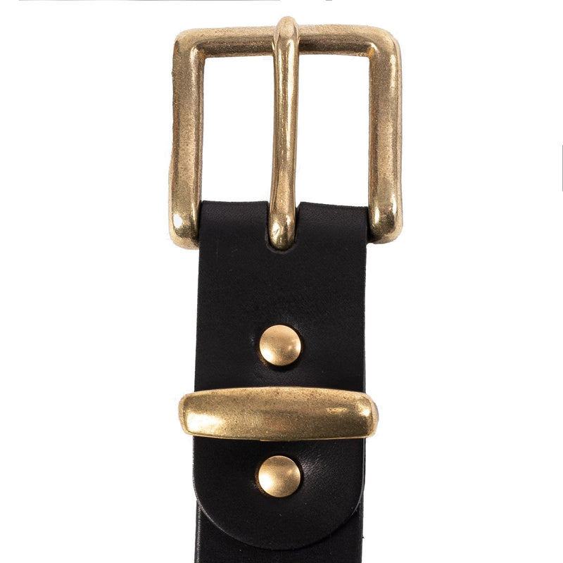 IHB-10- BLK Heavy Duty "Tochigi" Leather Belt - Black