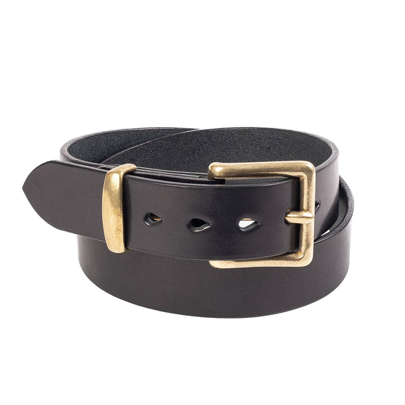 IHB-10- BLK Heavy Duty "Tochigi" Leather Belt - Black