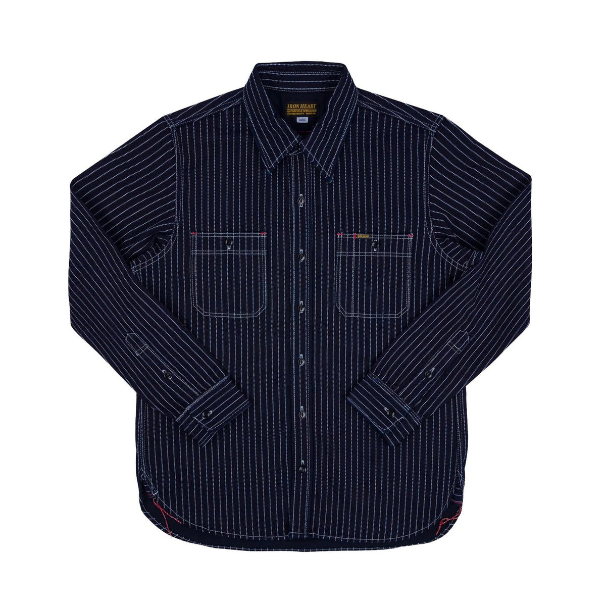 Iron Heart IHSH-266-IND 12oz Wabash Work Shirt Indigo | BlackBlue