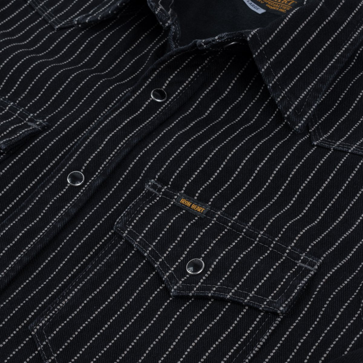IHSH-62-BLK 12oz Wabash Western Shirt - Black