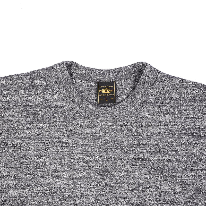 IHT-1610L-GRY - 6.5oz Loopwheel Crew Neck T-Shirt With Longer Body - Heather Gray