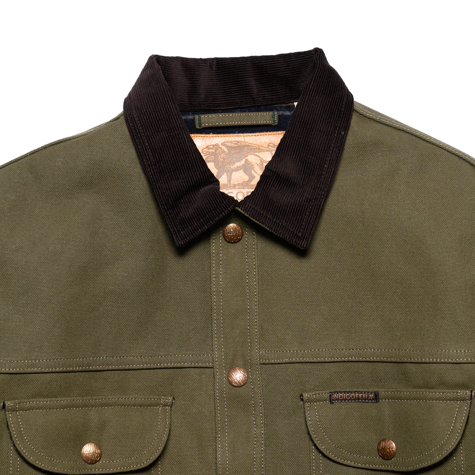 Fargo Rider Smithson Moss Green & Stripe Lining Brown