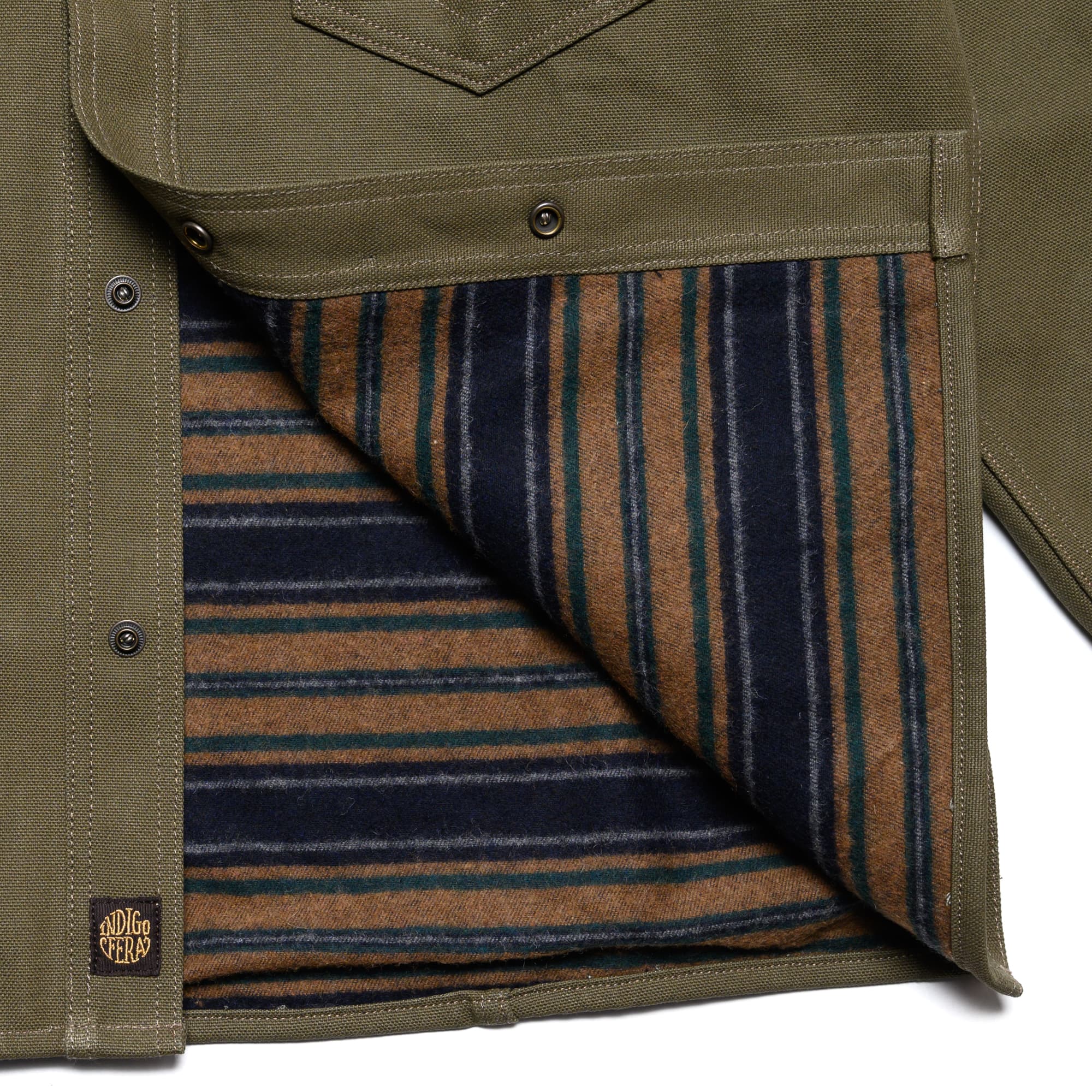Fargo Rider Smithson Moss Green & Stripe Lining Brown