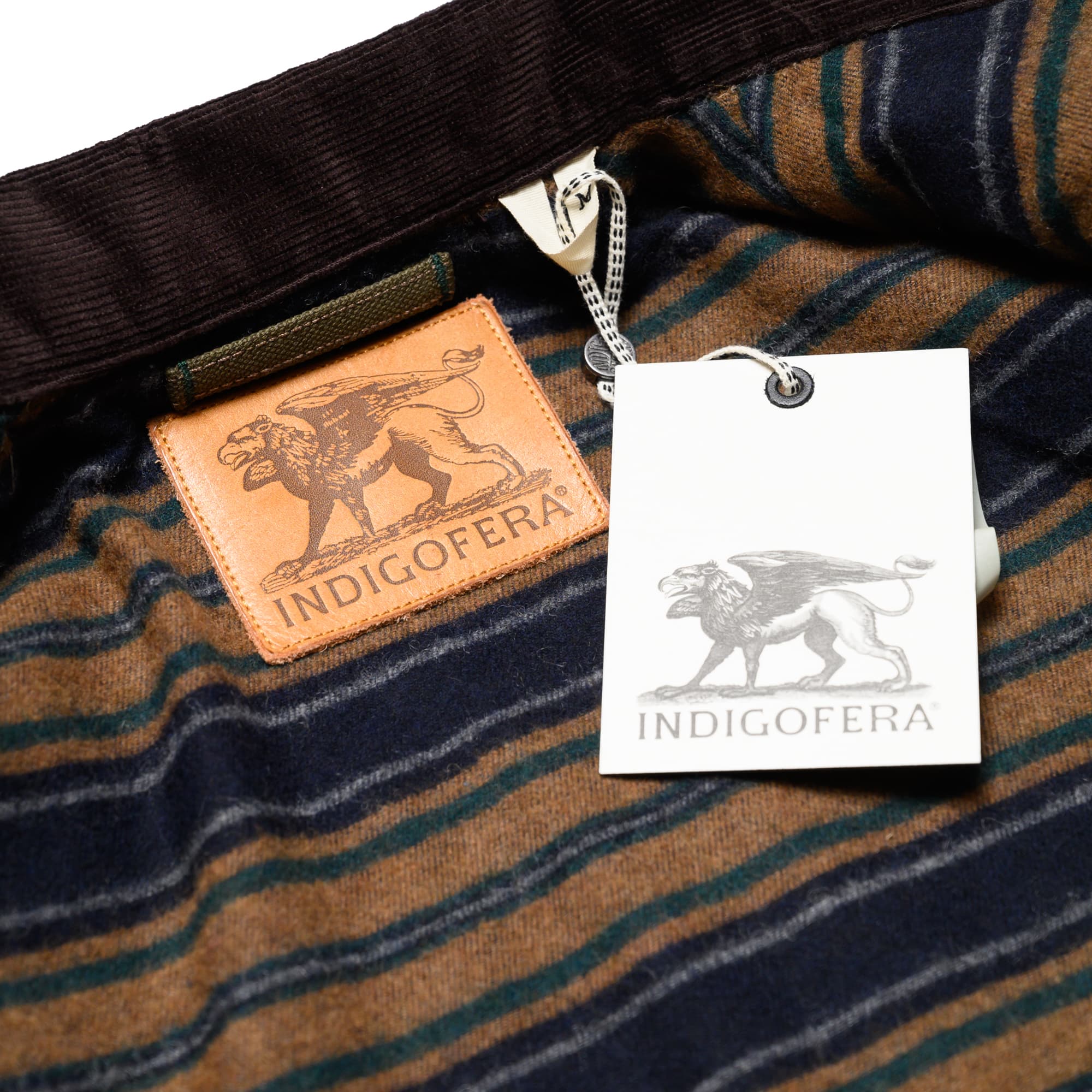 Fargo Rider Smithson Moss Green & Stripe Lining Brown