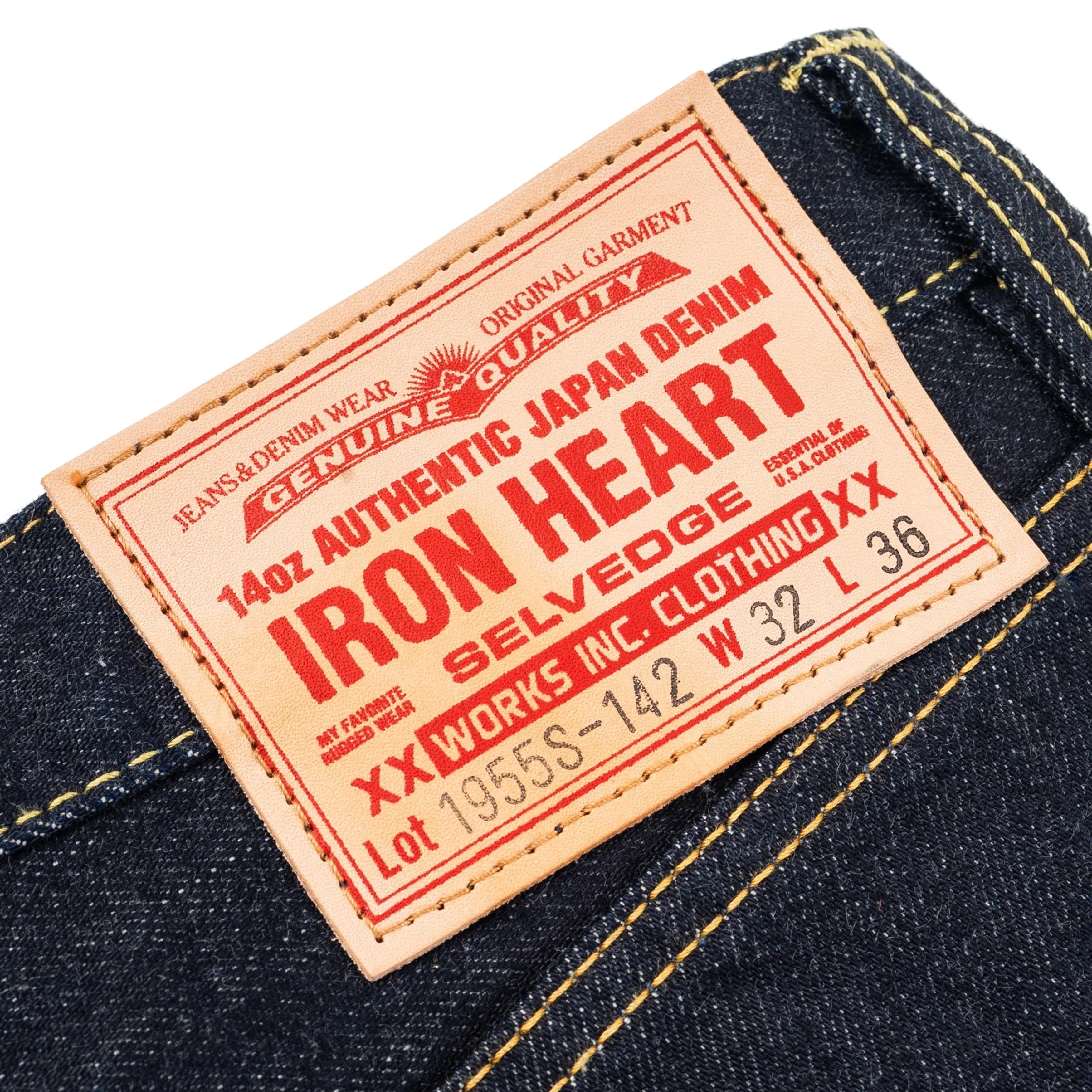 IH-1955S-142 14oz Selvedge Denim "1955" Vintage Tapered Cut Jeans - Indigo