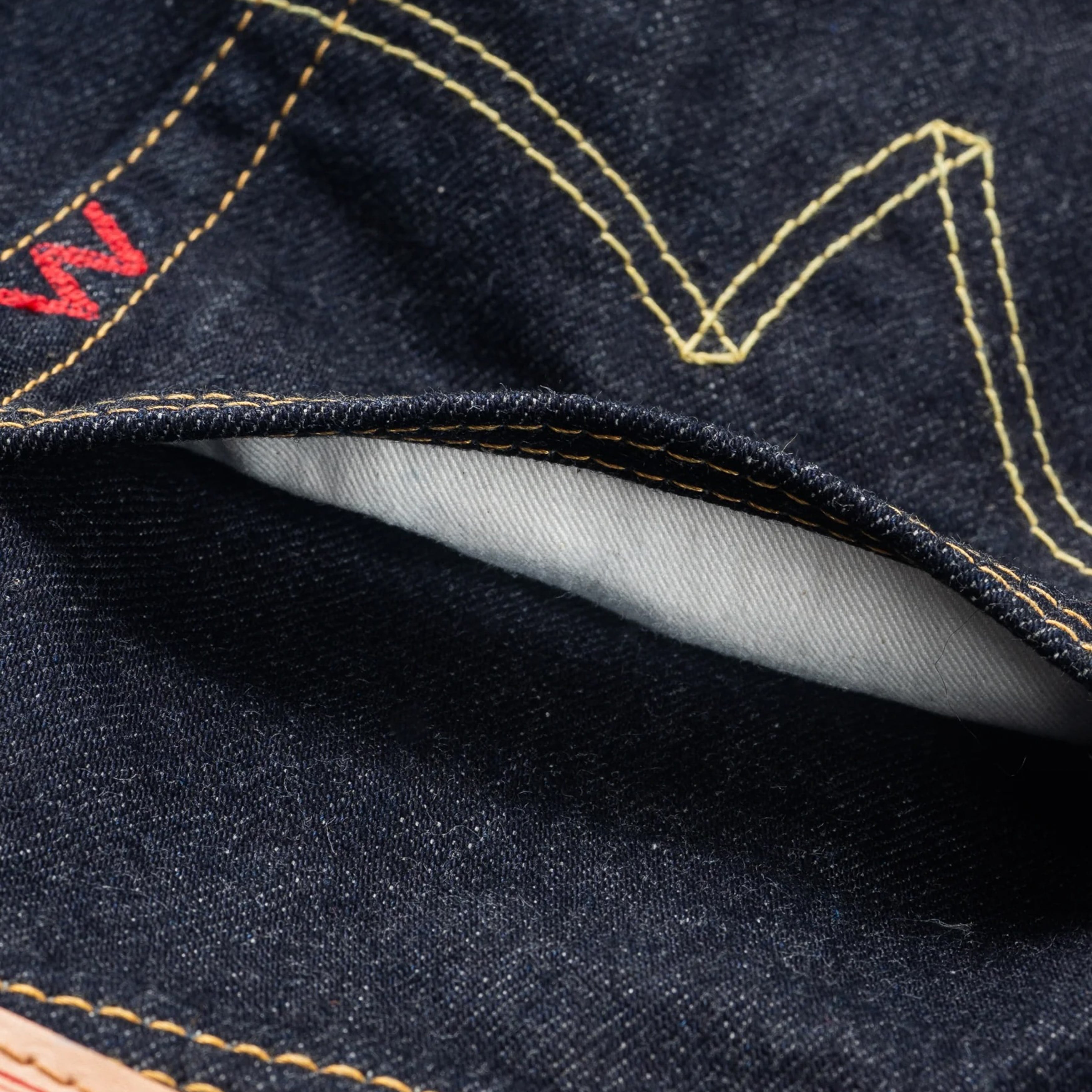 IH-1955S-142 14oz Selvedge Denim "1955" Vintage Tapered Cut Jeans - Indigo