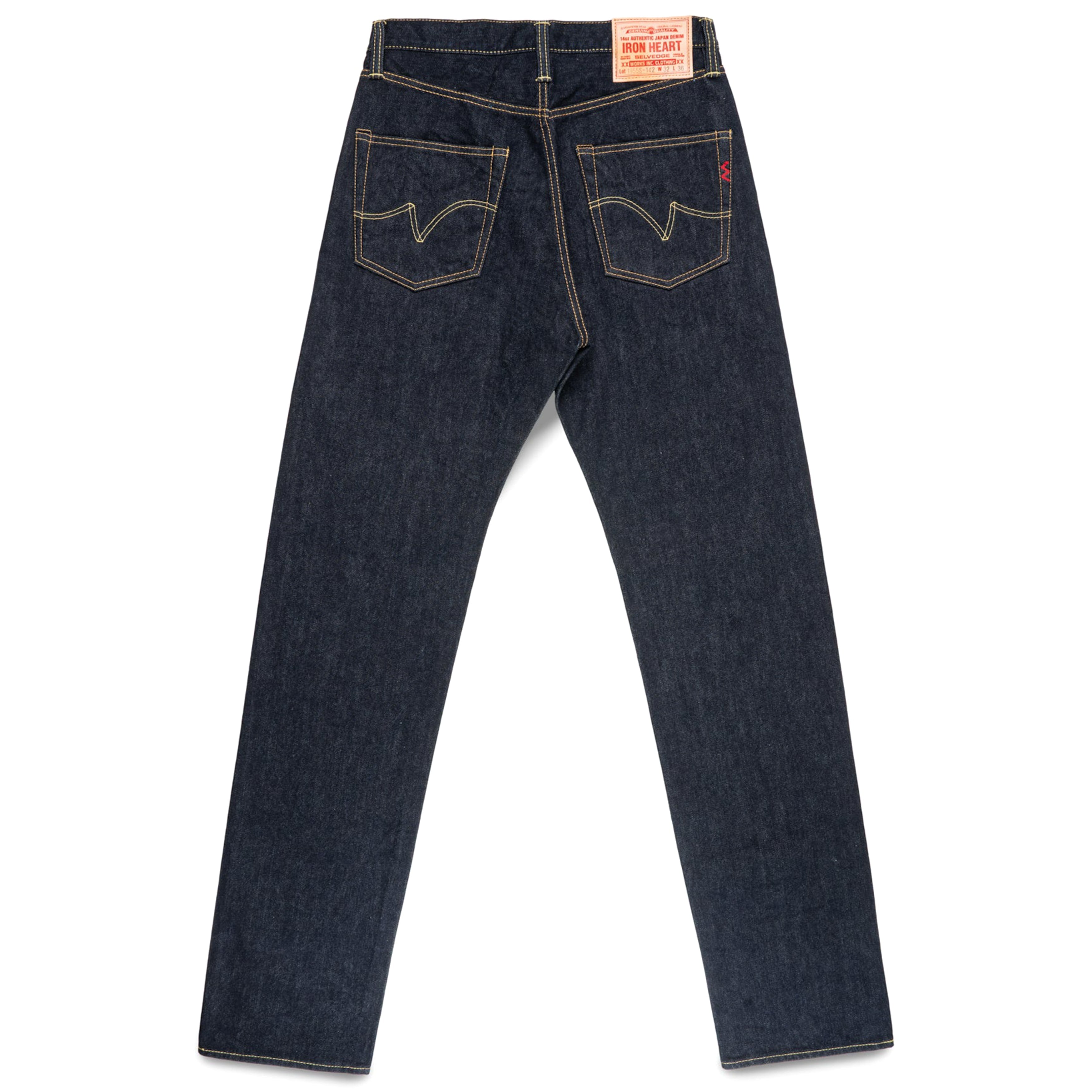 IH-1955S-142 14oz Selvedge Denim "1955" Vintage Tapered Cut Jeans - Indigo