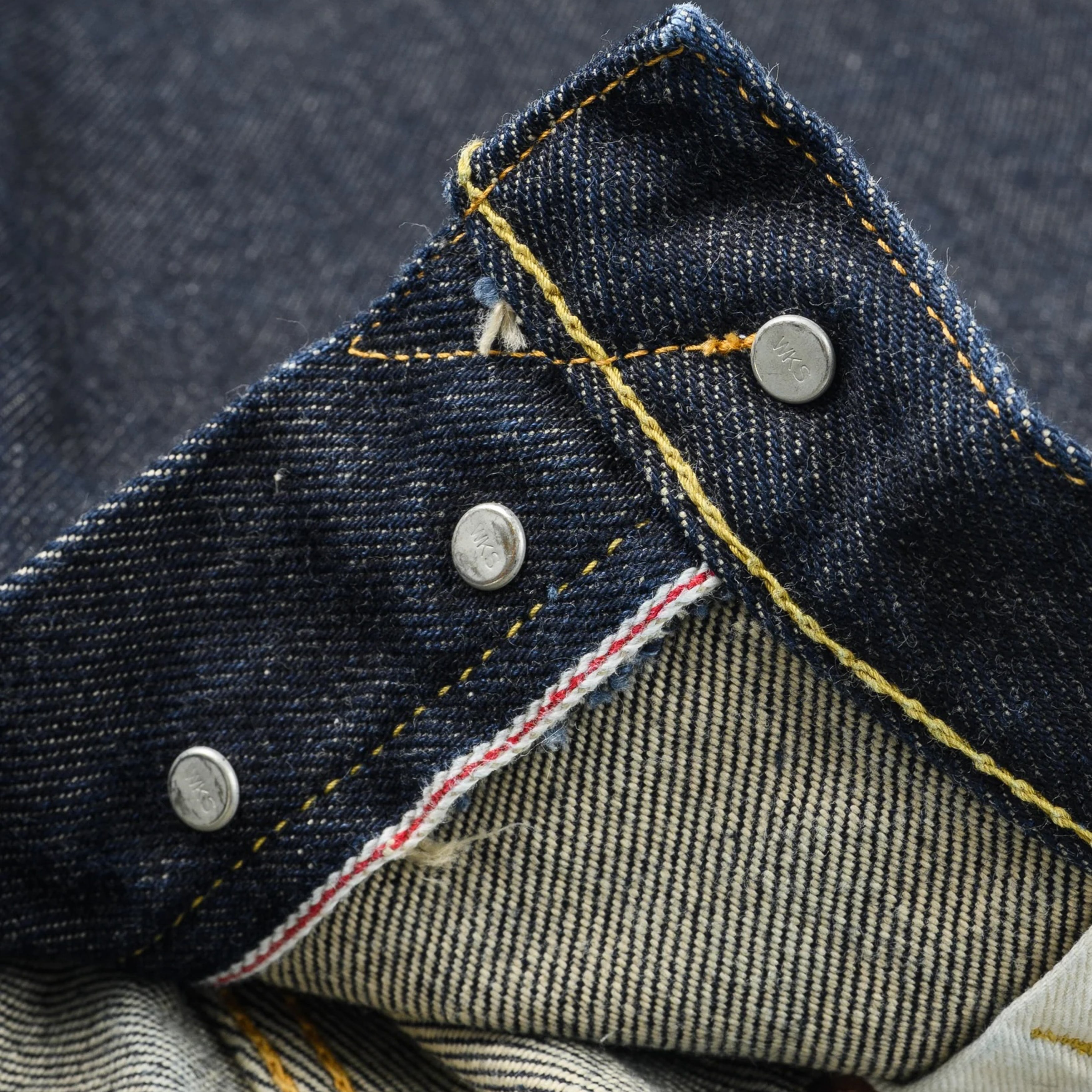 IH-555S-21 21oz Selvedge Denim Slim Cut Jeans - Indigo