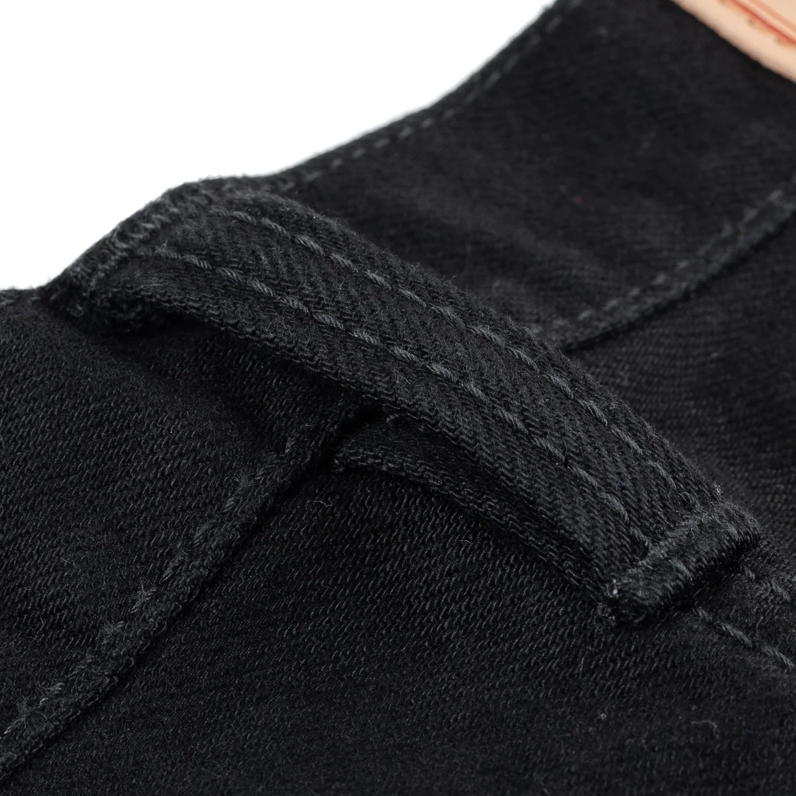 IH-634S-142bb 14oz Selvedge Denim Straight Cut Jeans - Black/Black