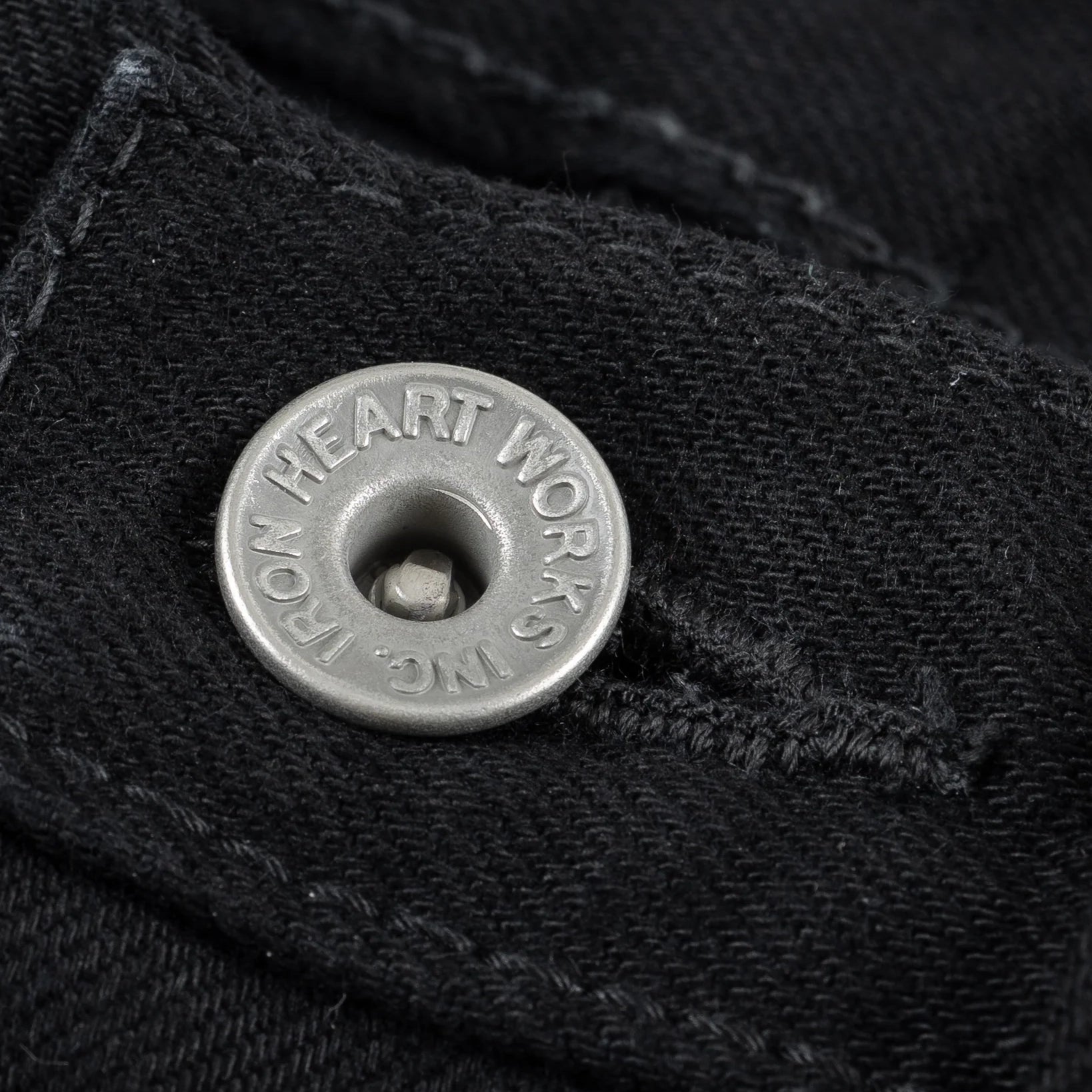 IH-634S-142bb 14oz Selvedge Denim Straight Cut Jeans - Black/Black