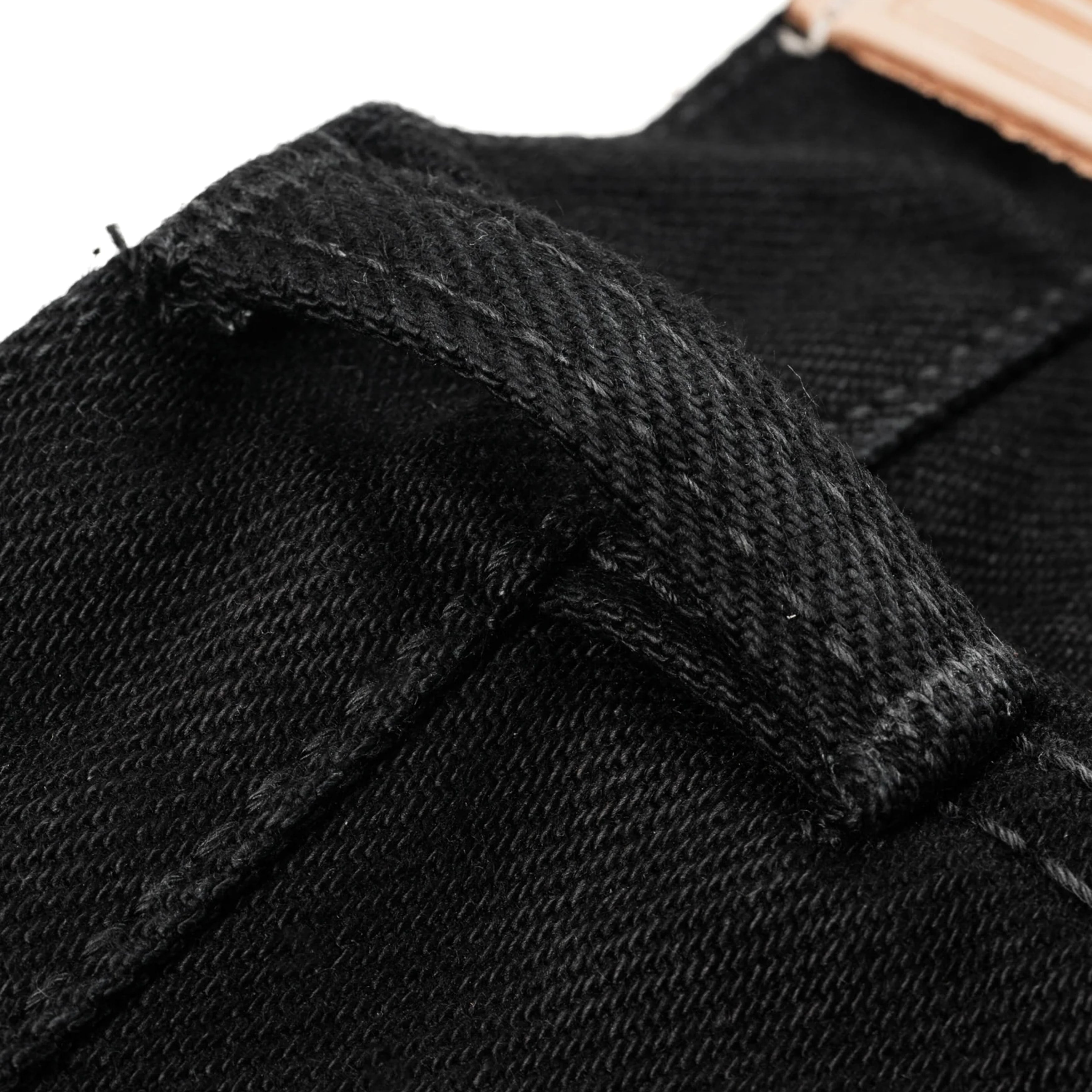 IH-634S-SBG 21oz Selvedge Denim Straight Cut Jeans - Superblack (Fades To Grey)