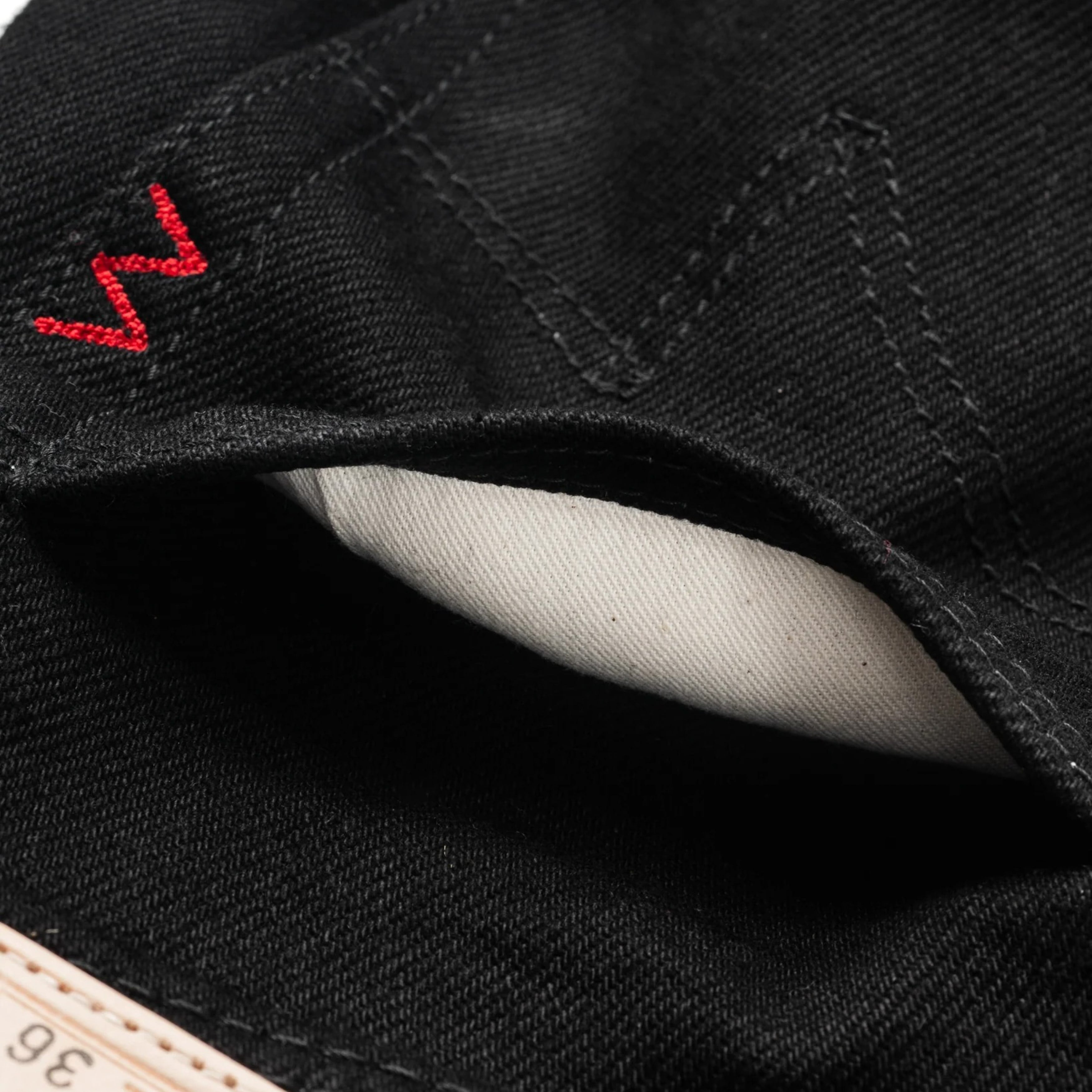 IH-634S-SBG 21oz Selvedge Denim Straight Cut Jeans - Superblack (Fades To Grey)