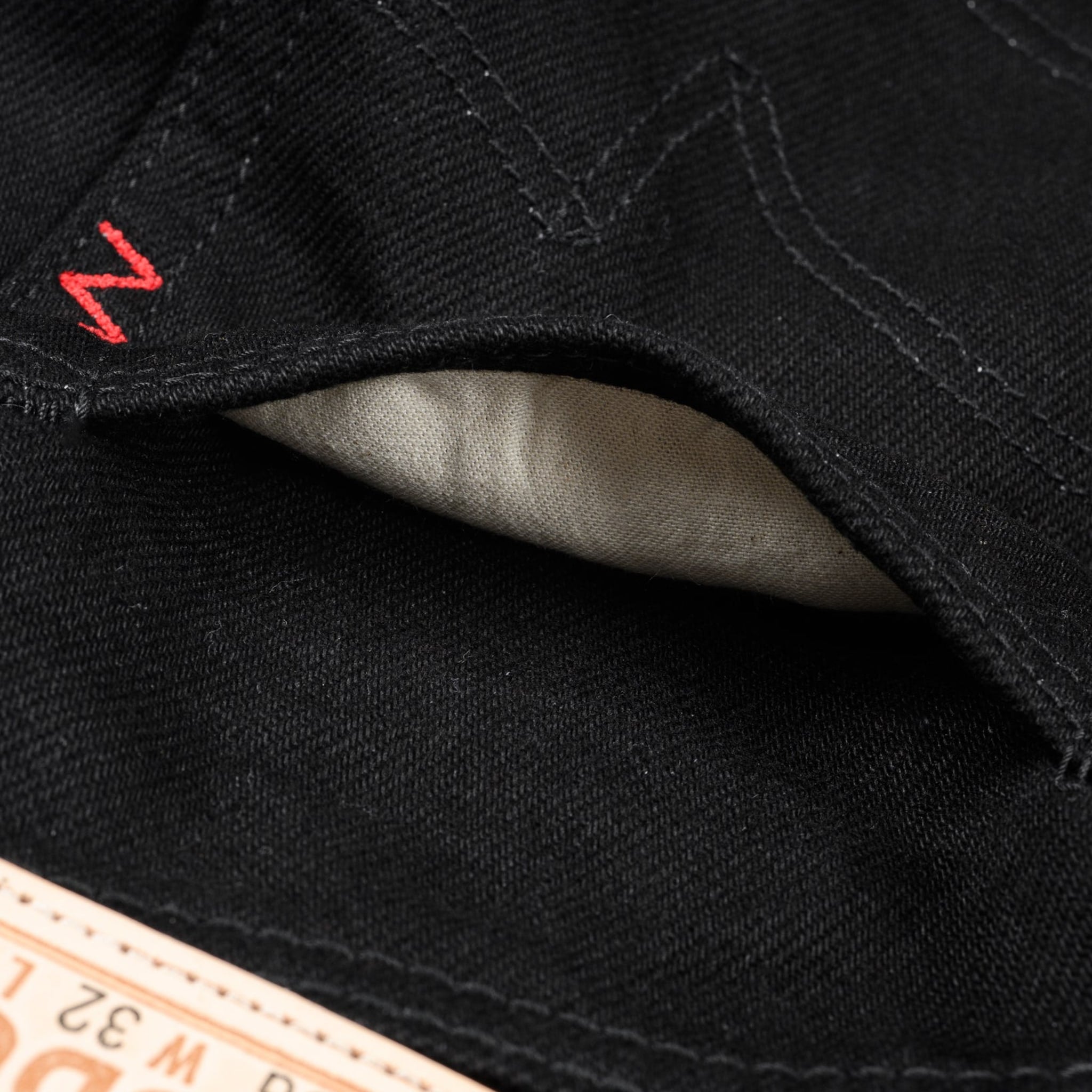 IH-666S-SBG 21oz Selvedge Denim Slim Straight Cut Jeans - Superblack (Fades To Grey)
