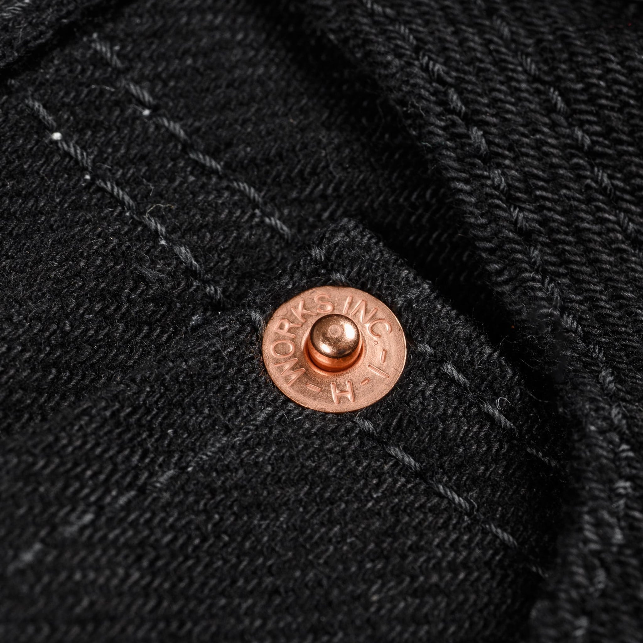 IH-666S-SBG 21oz Selvedge Denim Slim Straight Cut Jeans - Superblack (Fades To Grey)