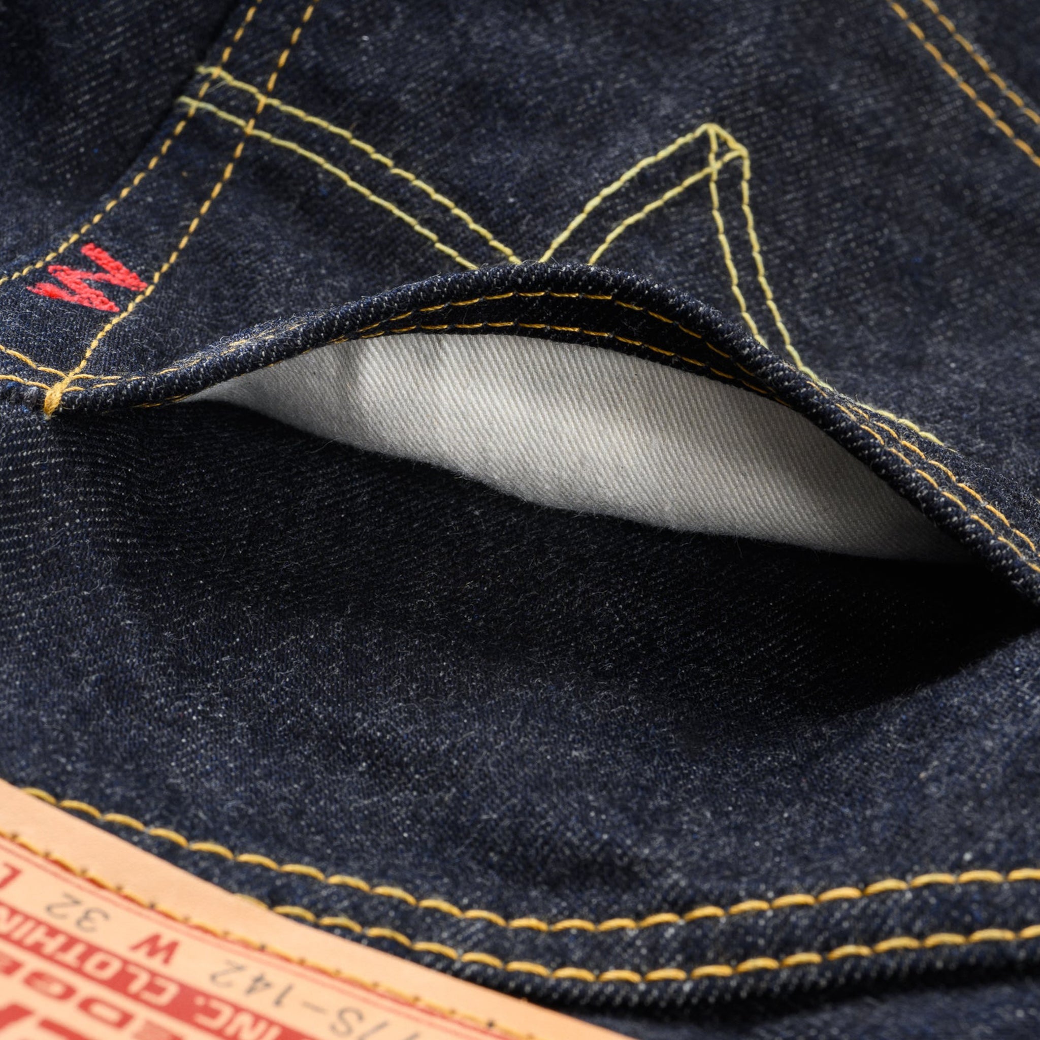 IH-777S-142 14oz Selvedge Denim Slim Tapered Cut Jeans - Indigo