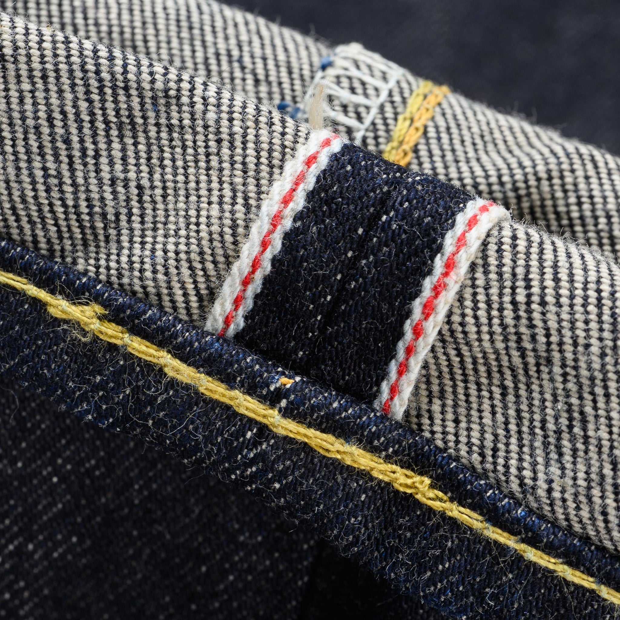 IH-777S-142 14oz Selvedge Denim Slim Tapered Cut Jeans - Indigo