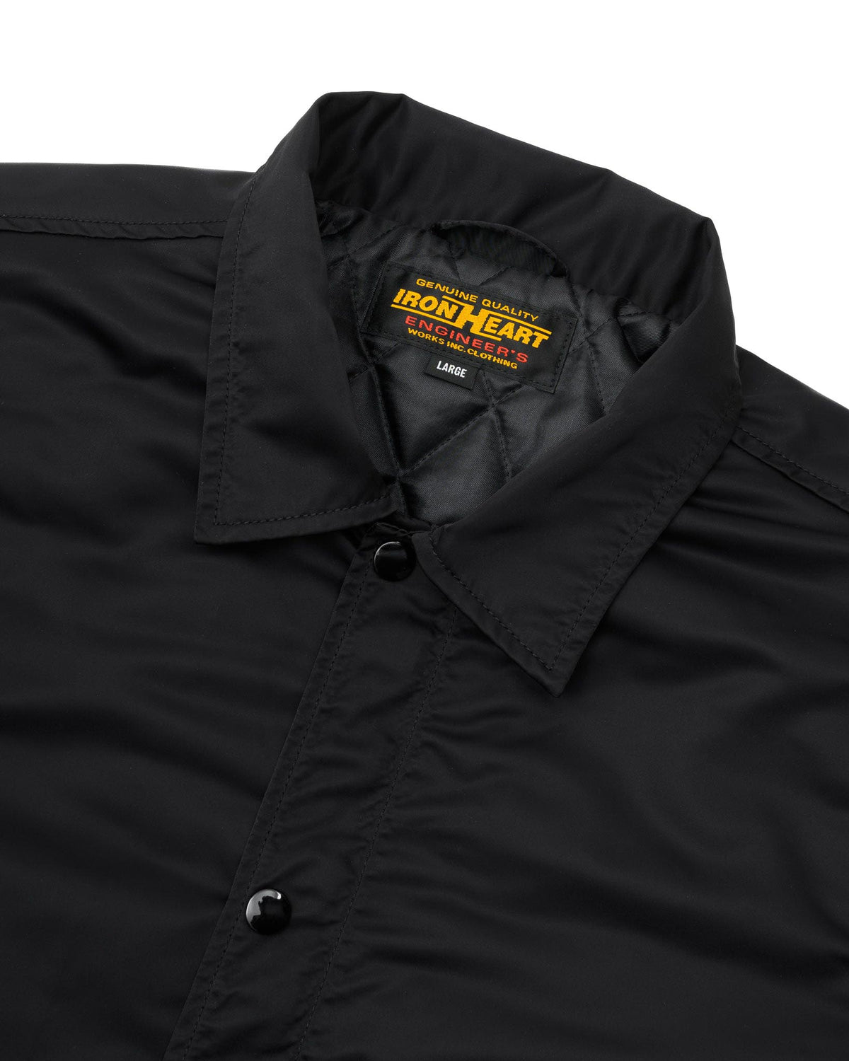 IHJ-168-BLK Nylon Coach Jacket - Black