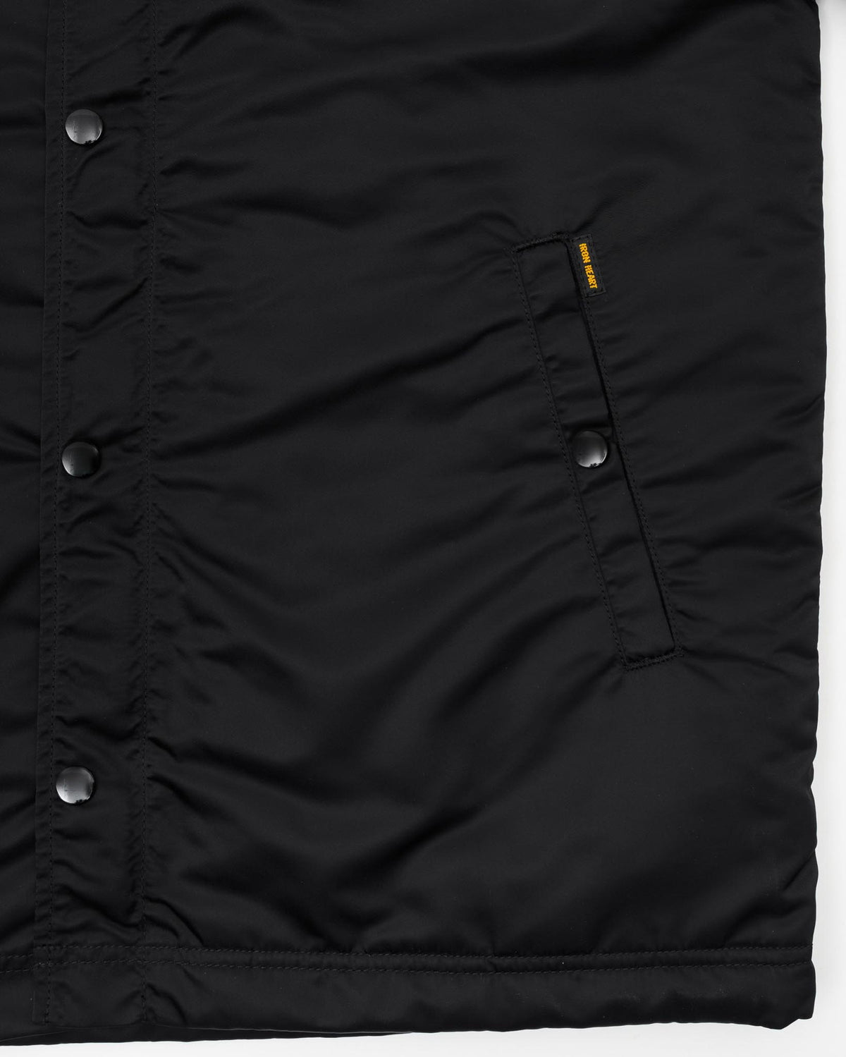 IHJ-168-BLK Nylon Coach Jacket - Black