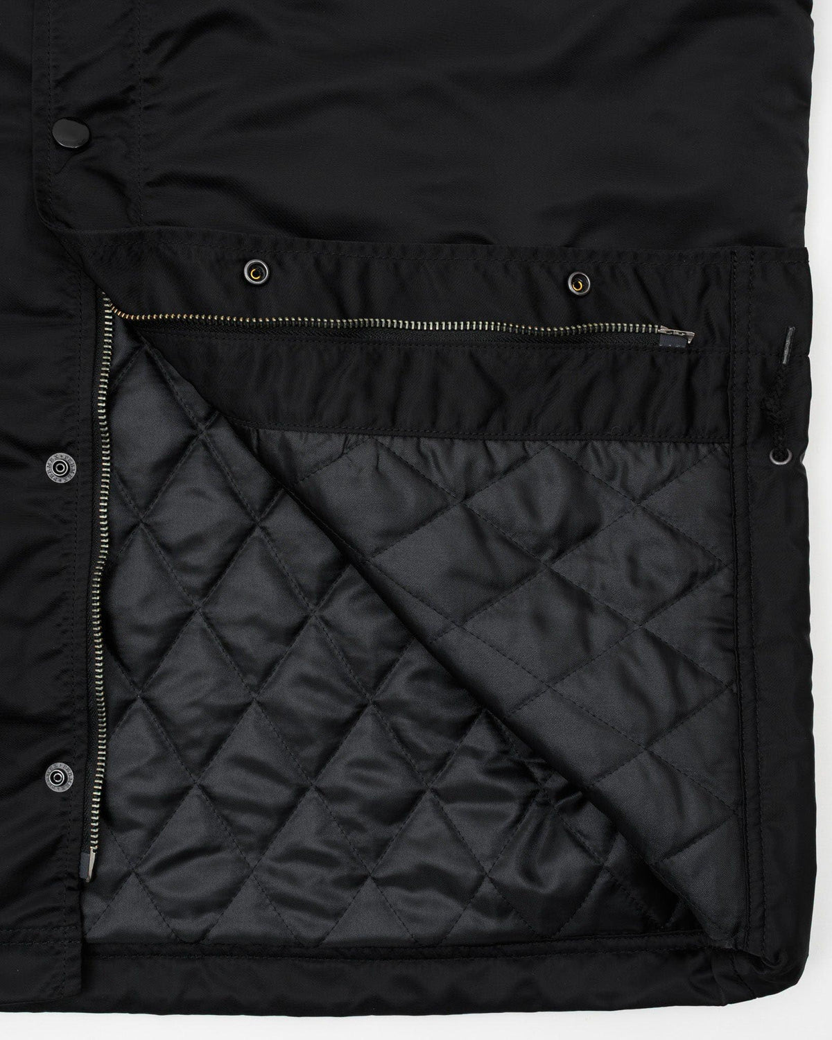 IHJ-168-BLK Nylon Coach Jacket - Black