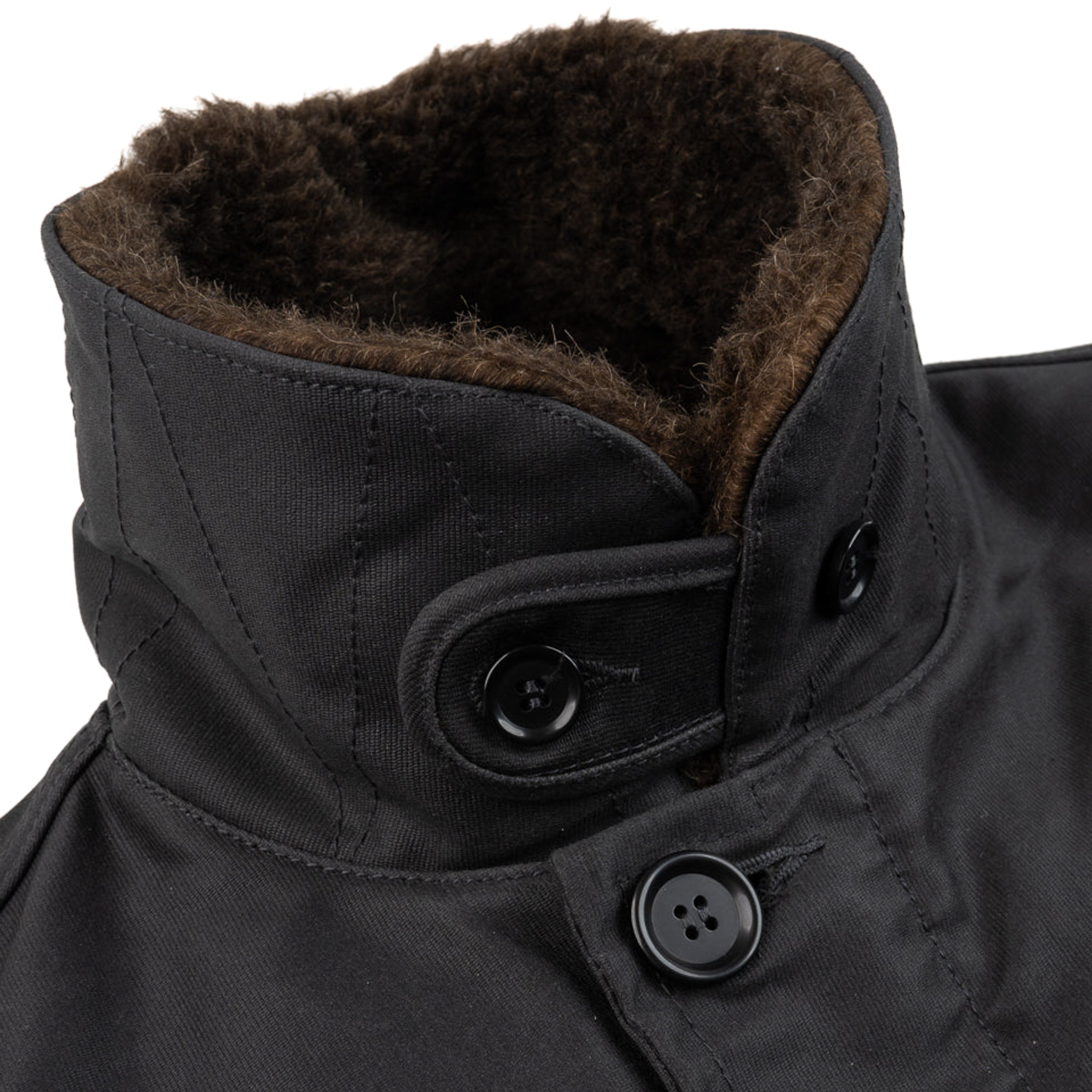 IHM-37-BLK (FW25) Oiled Whipcord N1 Deck Jacket - Black