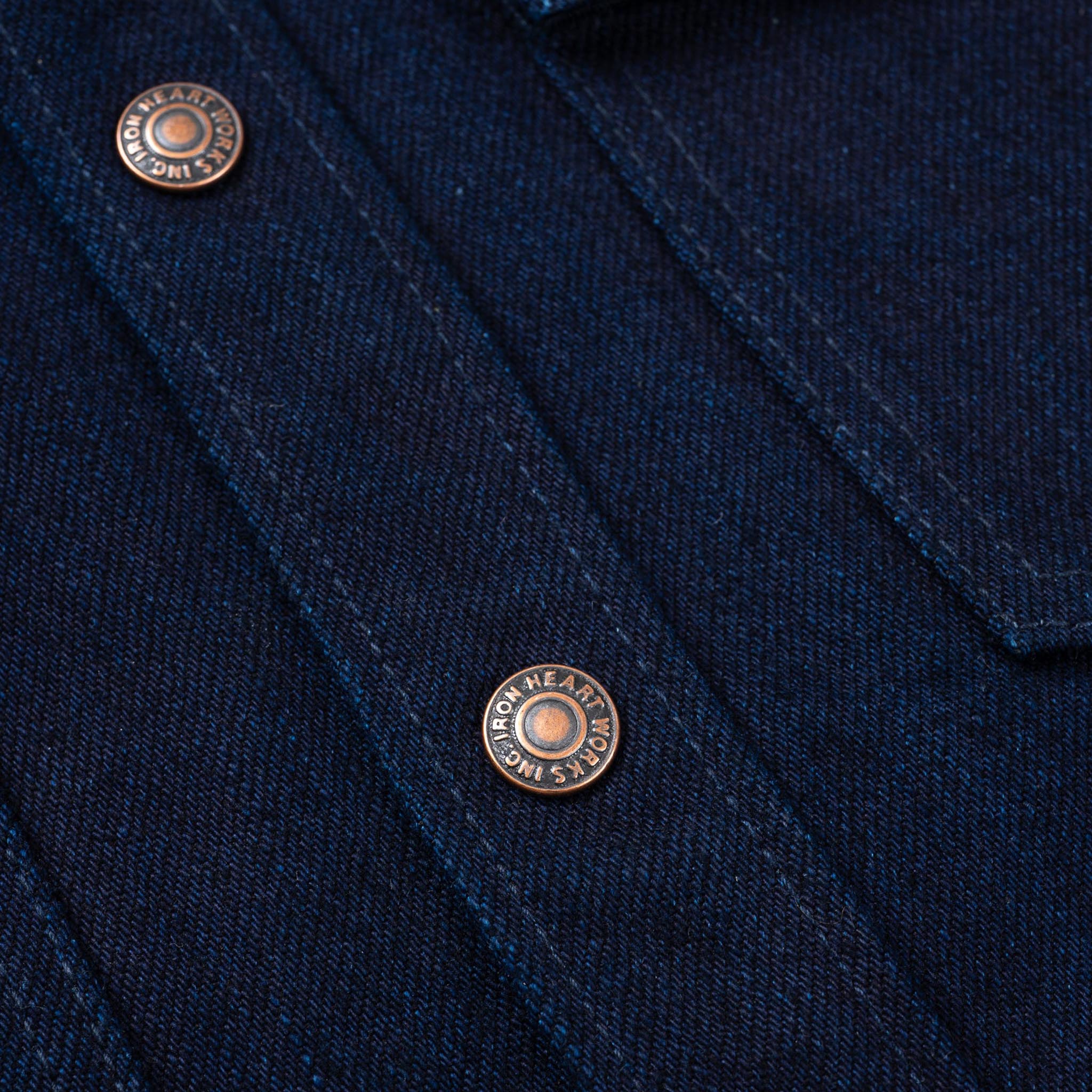 IHSH-409-IB 19oz Selvedge Denim CPO Shirt - Indigo/Black