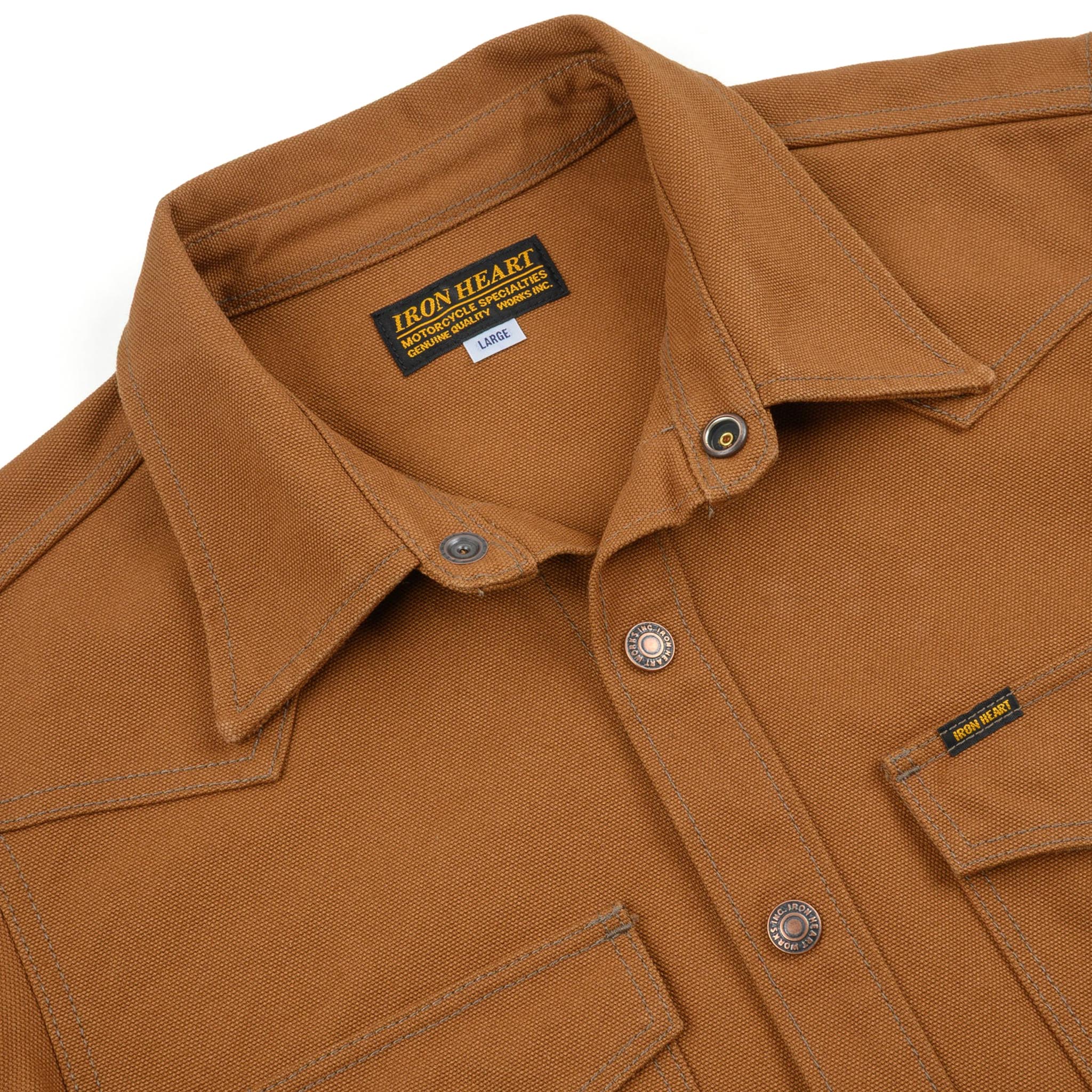 IHSH-422-BRN 17oz Cotton Duck CPO Shirt - Brown