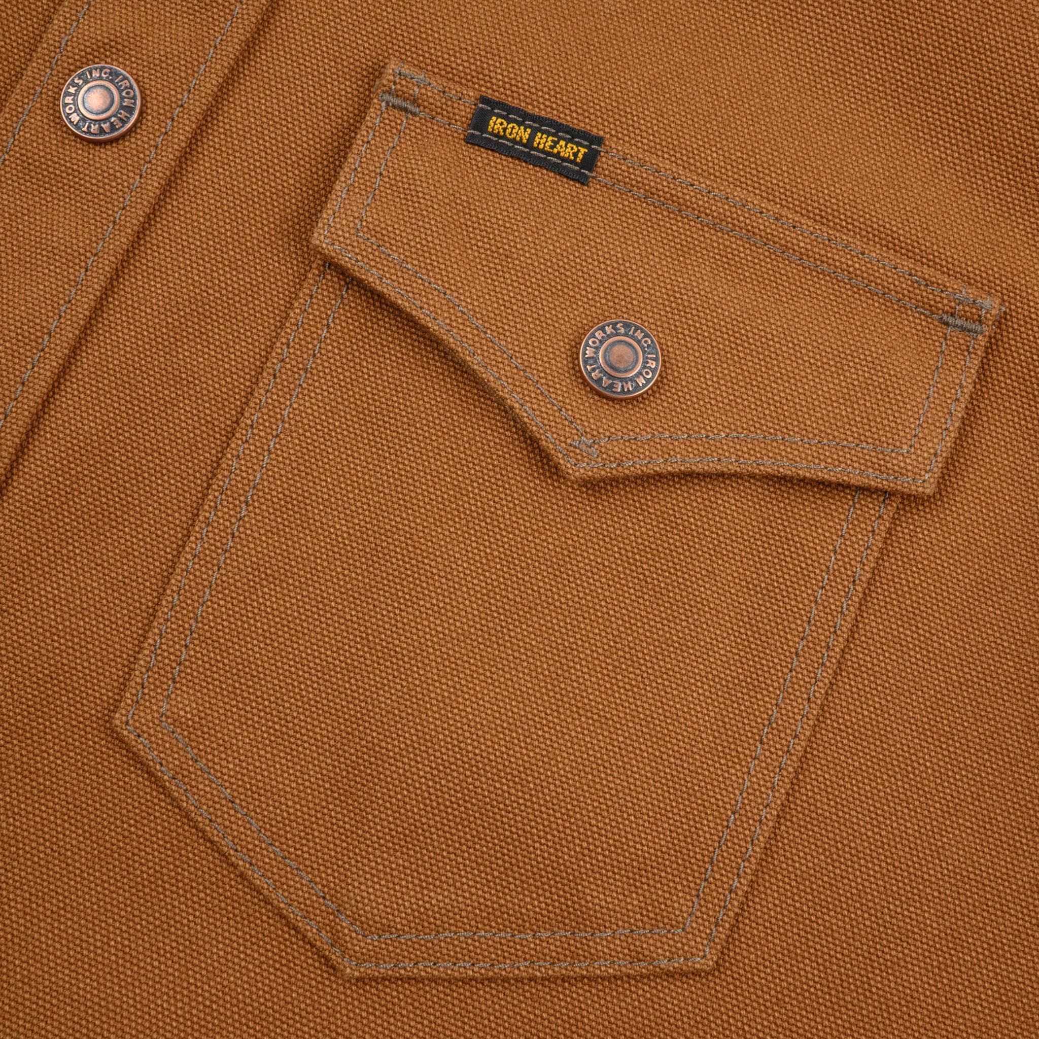 IHSH-422-BRN 17oz Cotton Duck CPO Shirt - Brown