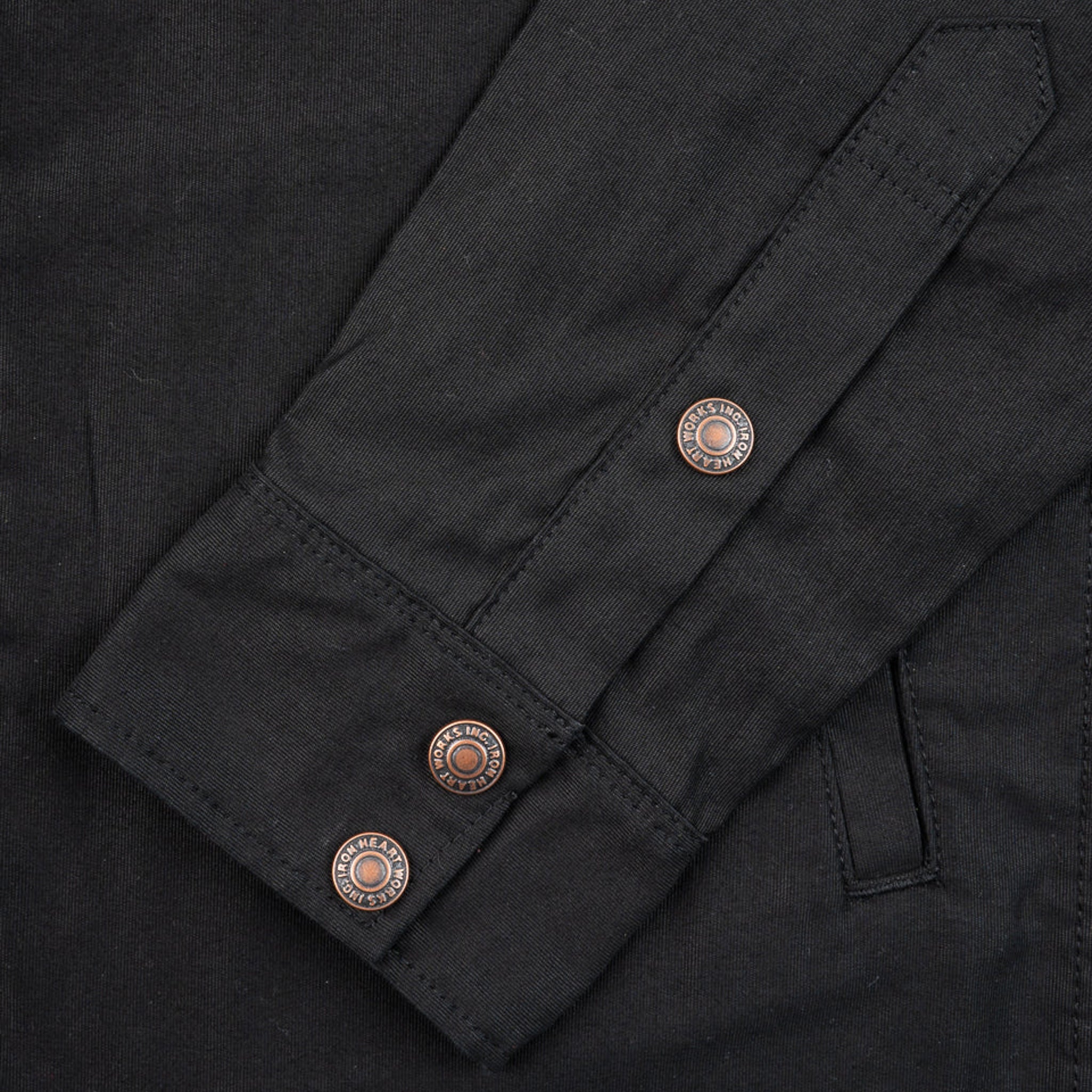 IHSH-425-BLK 8oz Military Whipcord CPO Shirt - Black