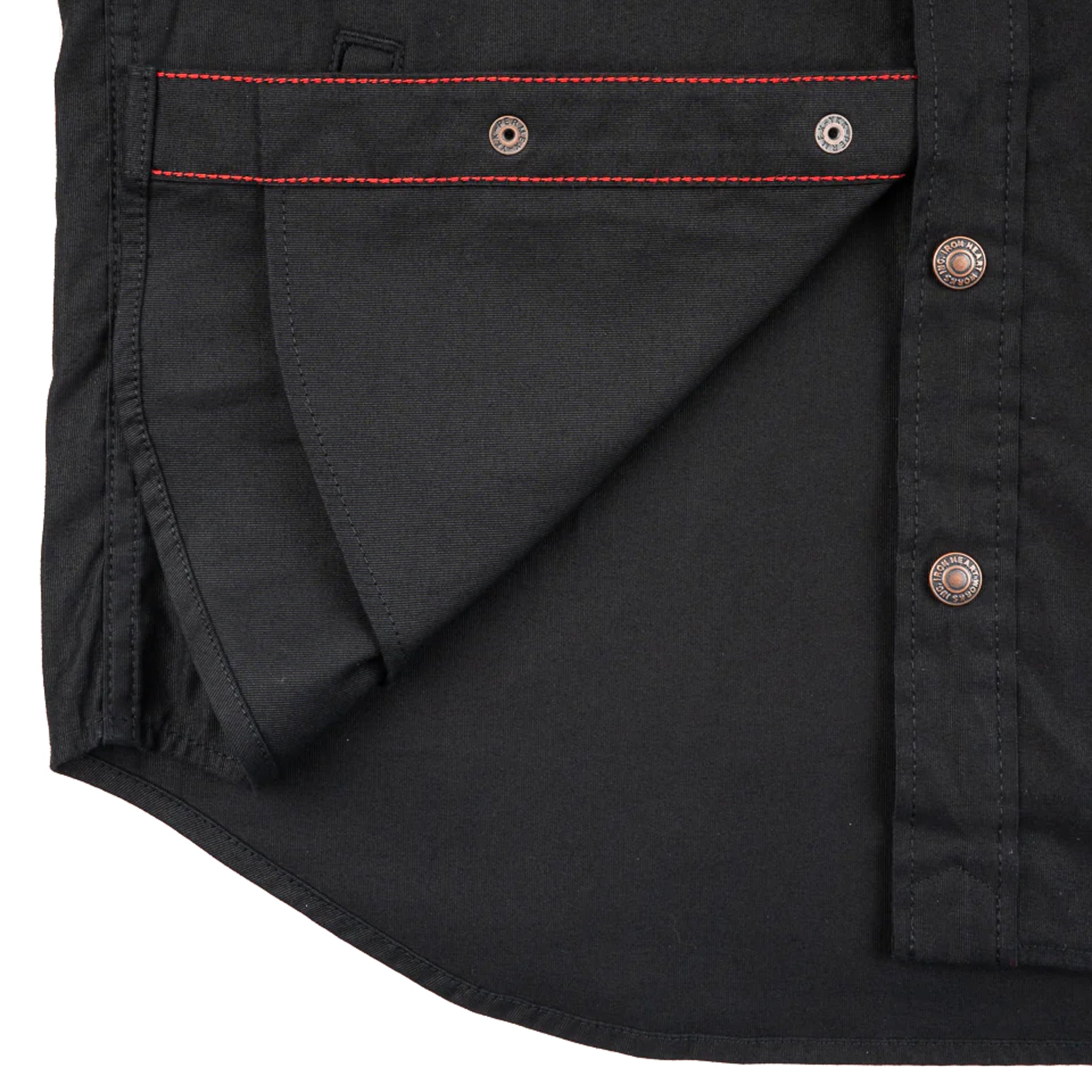 IHSH-425-BLK 8oz Military Whipcord CPO Shirt - Black