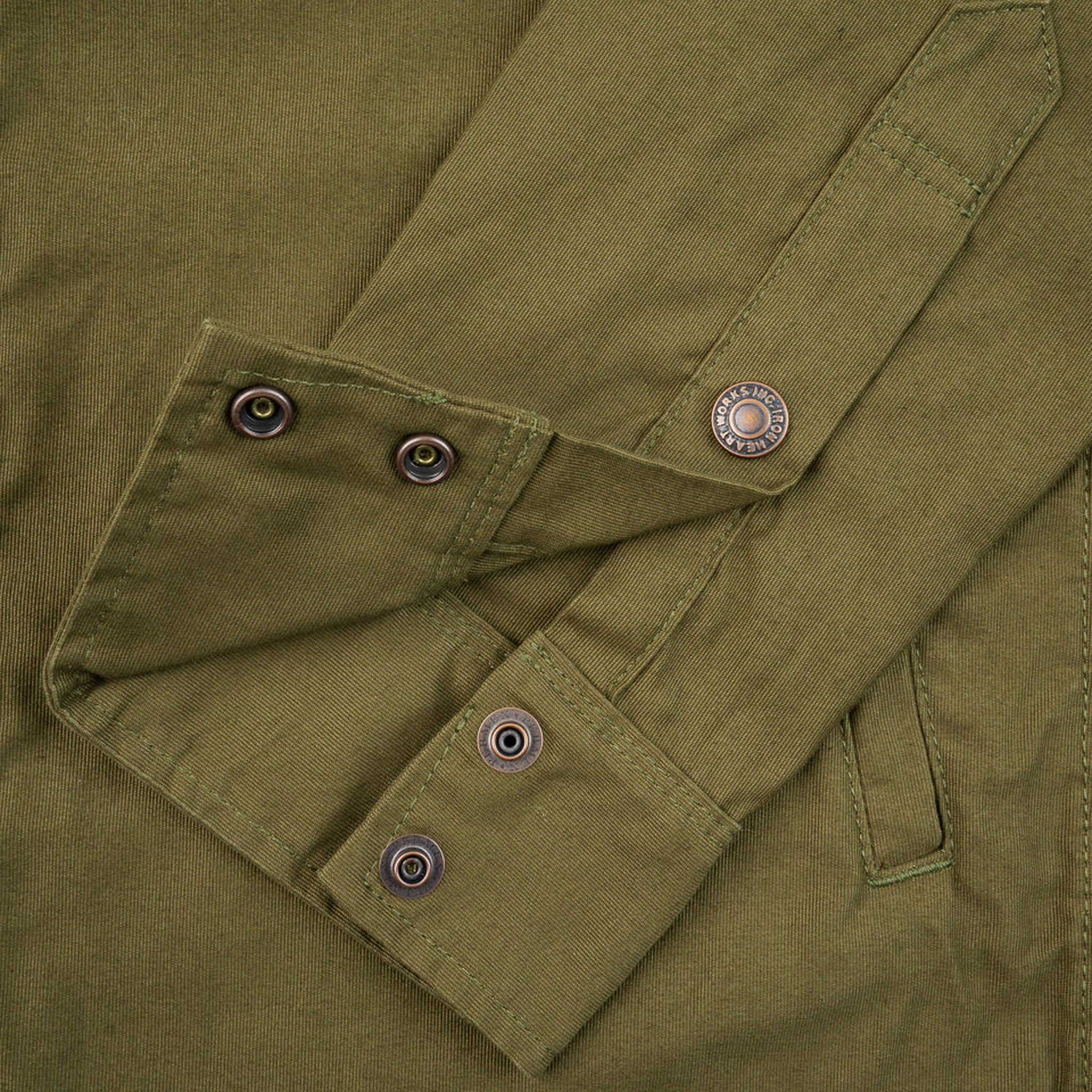 IHSH-425-OLV 8oz Military Whipcord CPO Shirt - OIive