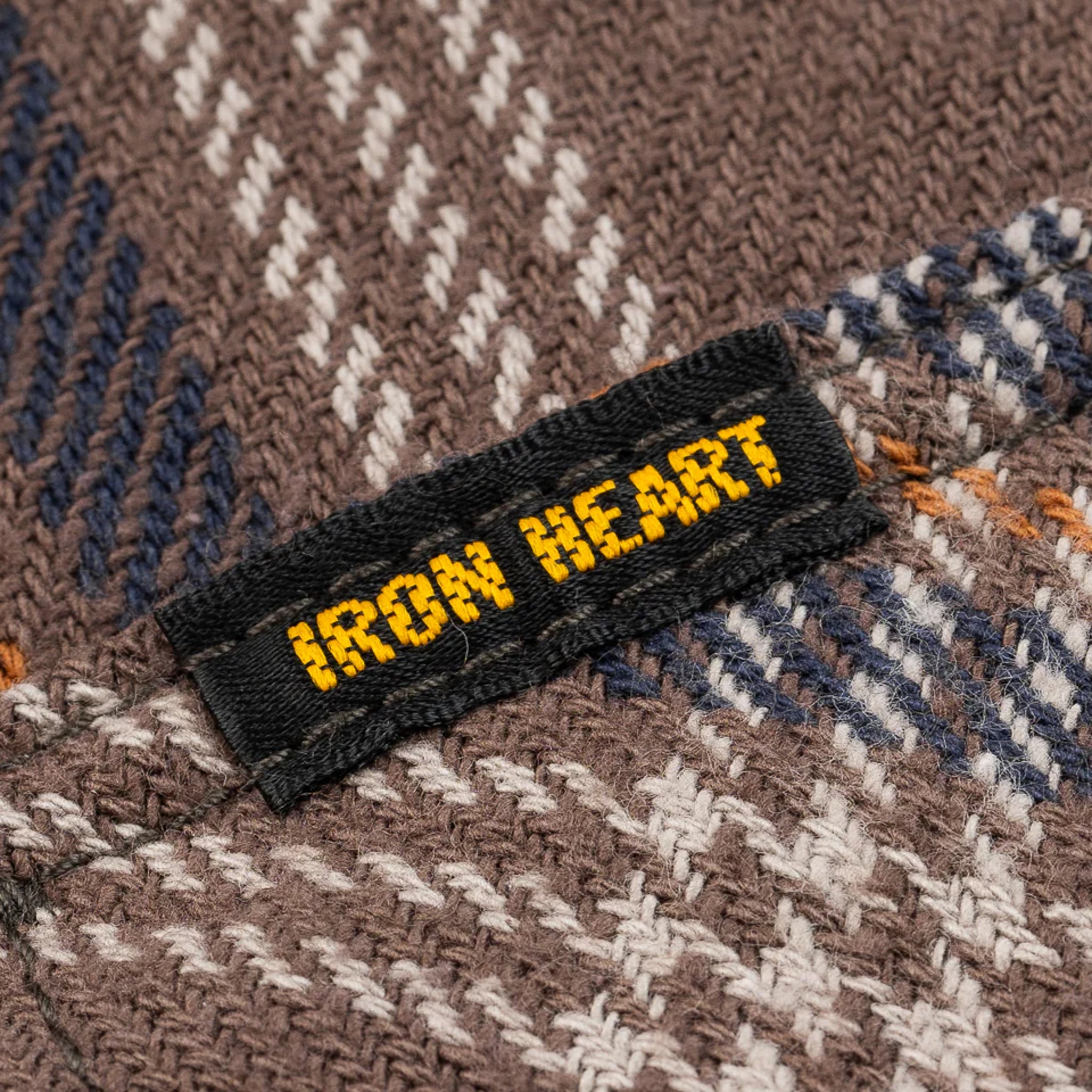 IHSH-431-BRN (FW25) Slubby Heavy Flannel Check Western Shirt - Brown