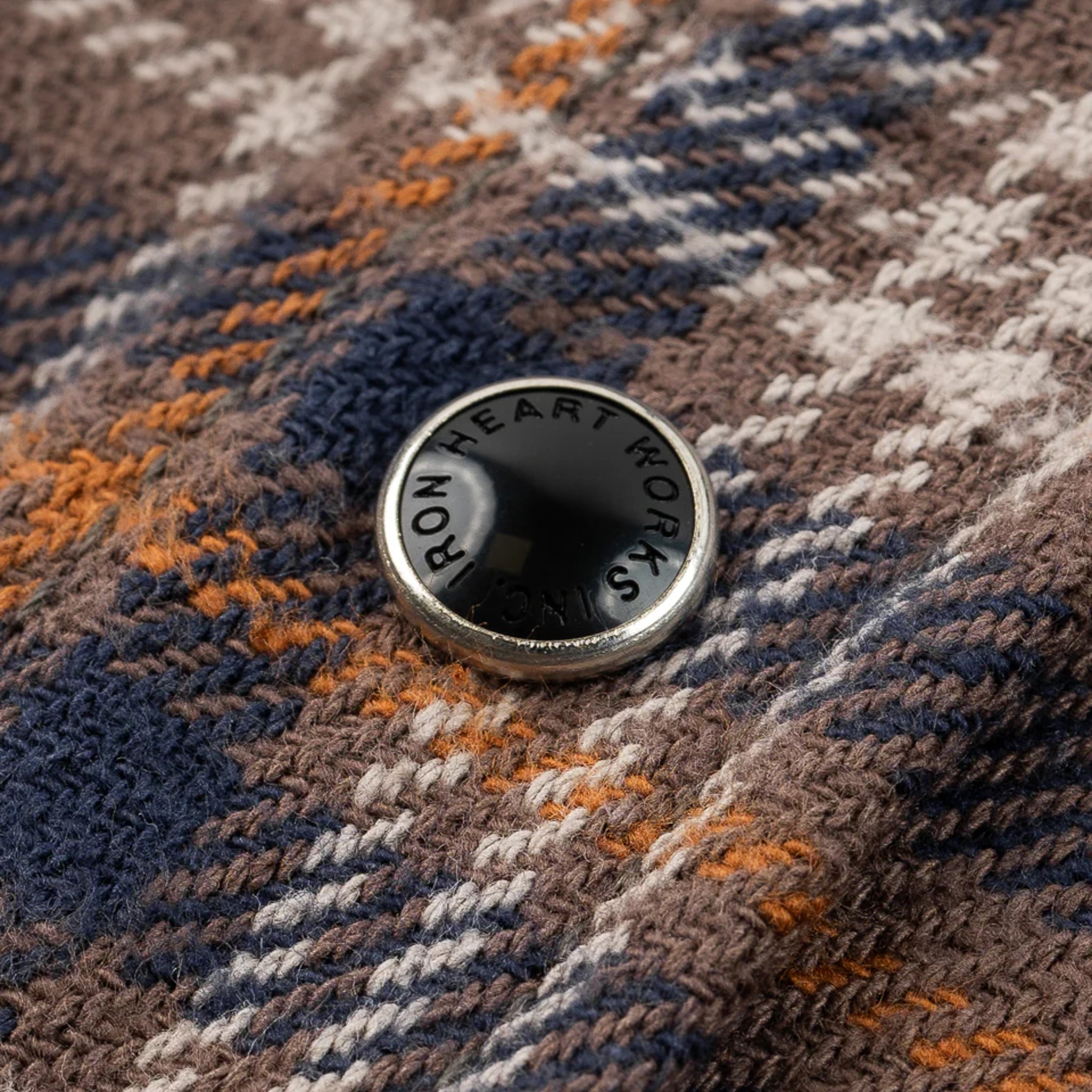 IHSH-431-BRN (FW25) Slubby Heavy Flannel Check Western Shirt - Brown