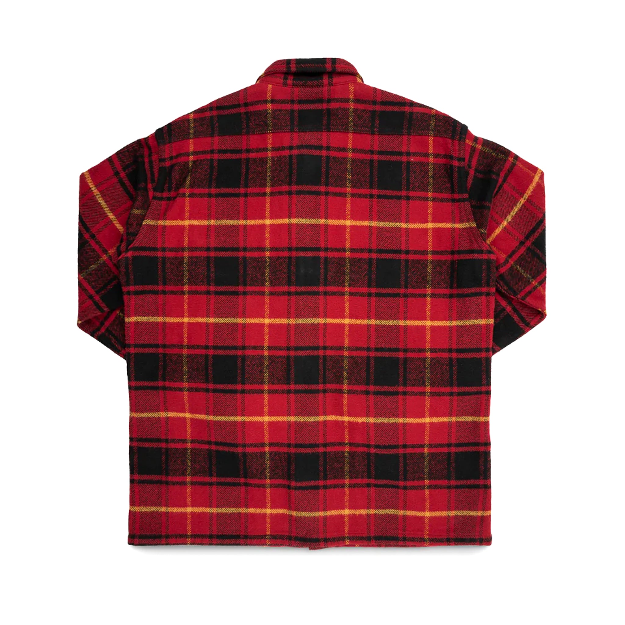 Iron Heart IHSH-433-RED Heavy Flannel Rider's Overshirt Red