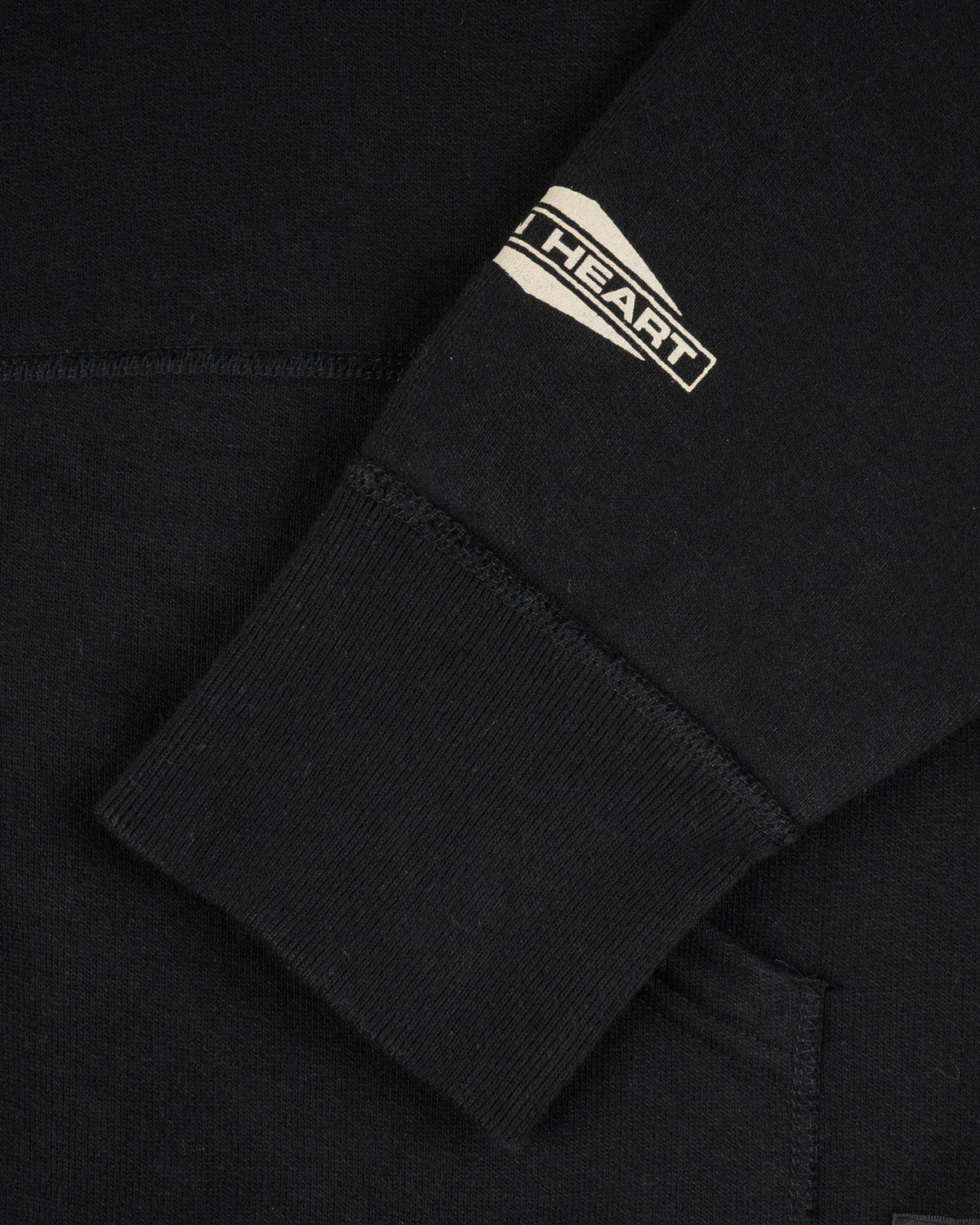 IHSW-82L-BLK 14oz Ultra Heavyweight Loopwheel Cotton Zip Up Hoodie - Black