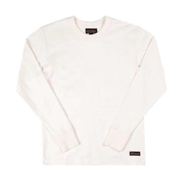 11oz Cotton Knit Long Sleeve Crew Neck Sweater - White - IHTL-1501-WHT
