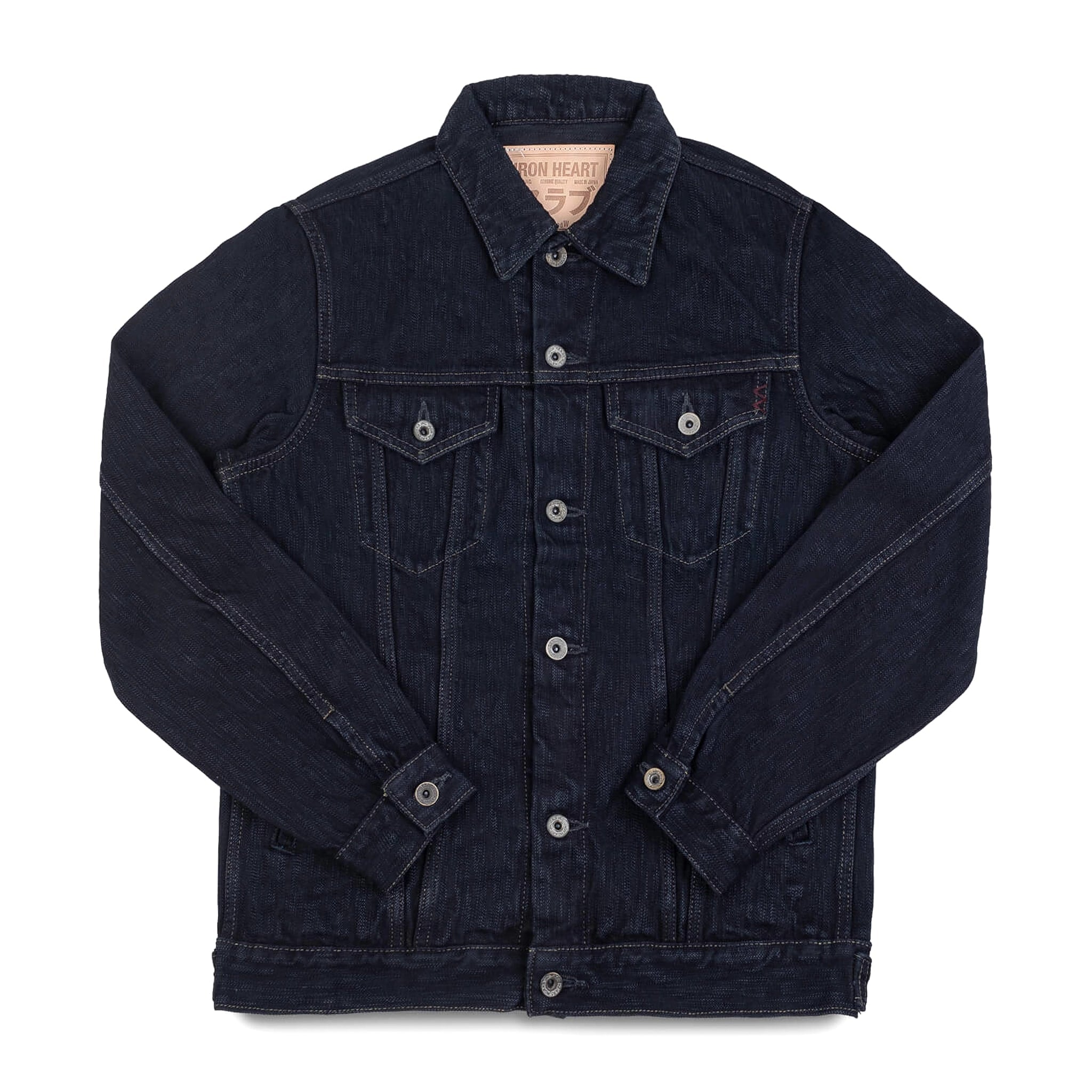 IH-526J-SLBod 16oz Slubby Selvedge Denim Type III Jacket - Indigo Overdyed Black