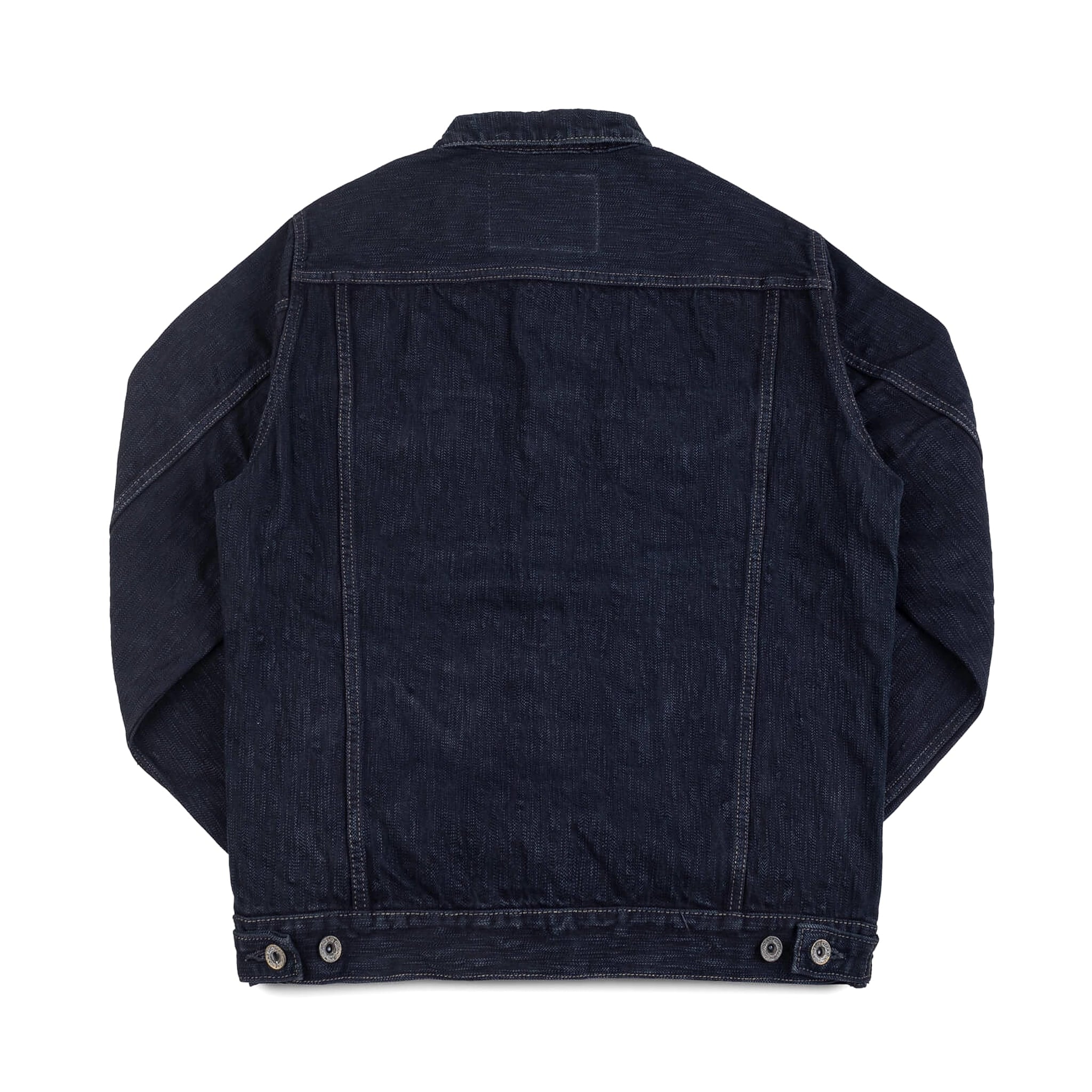 IH-526J-SLBod 16oz Slubby Selvedge Denim Type III Jacket - Indigo Overdyed Black