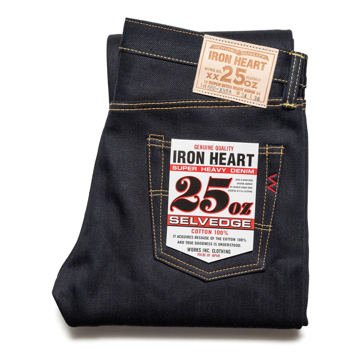 Iron Heart IH-666-XHSib 25oz Selvedge Denim Slim Straight Cut 