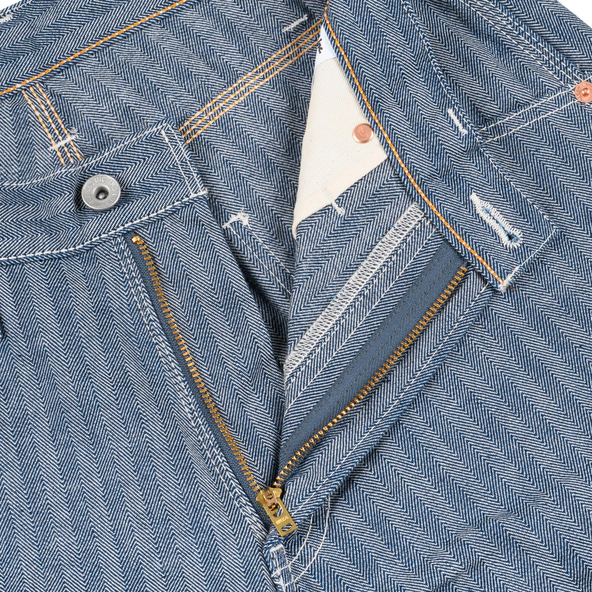 Iron Heart IH-830-IND 10.5oz Herringbone Painter's Pants Indigo