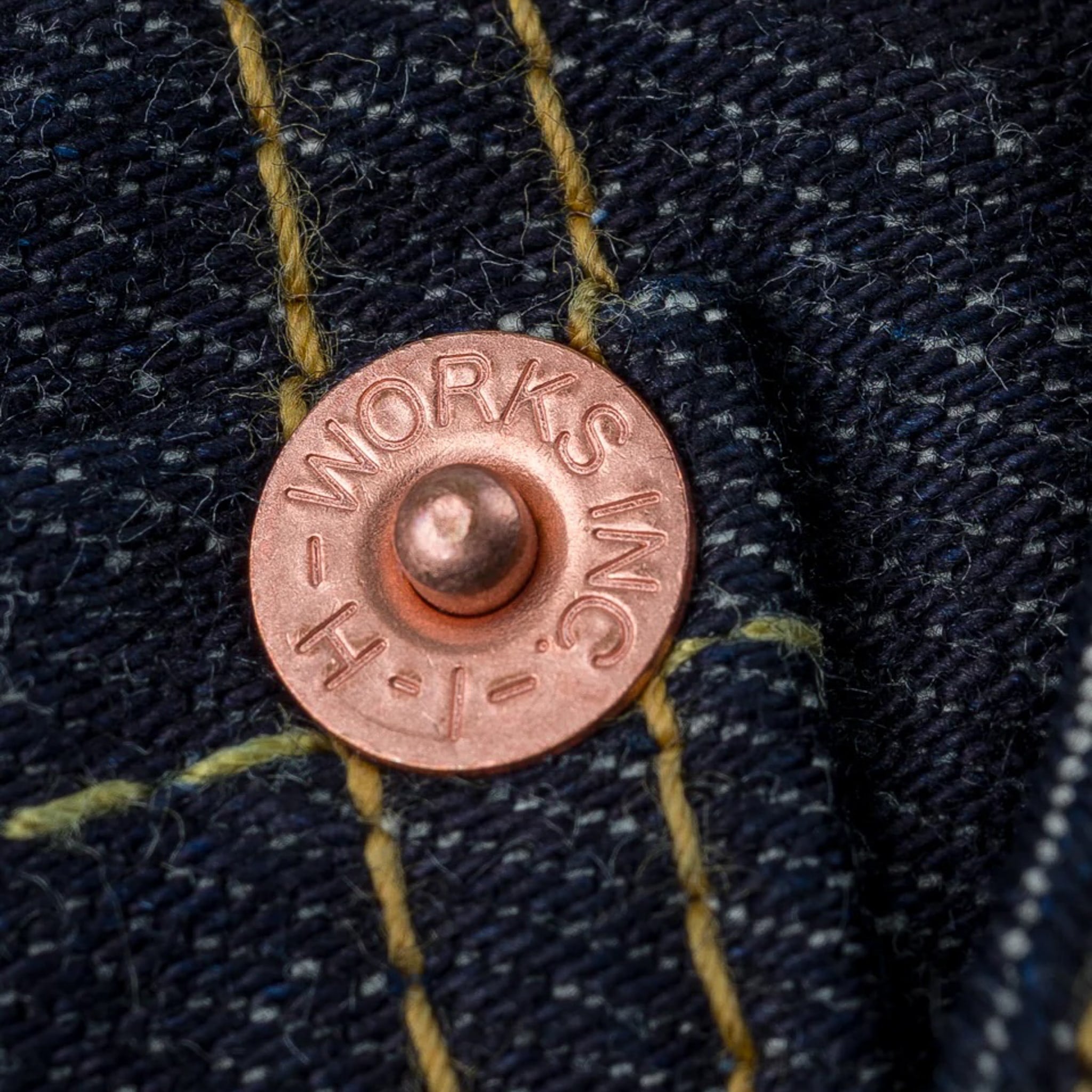 IH-888S-142 14oz Selvedge Denim Medium/High Rise Tapered Cut Jeans - Indigo