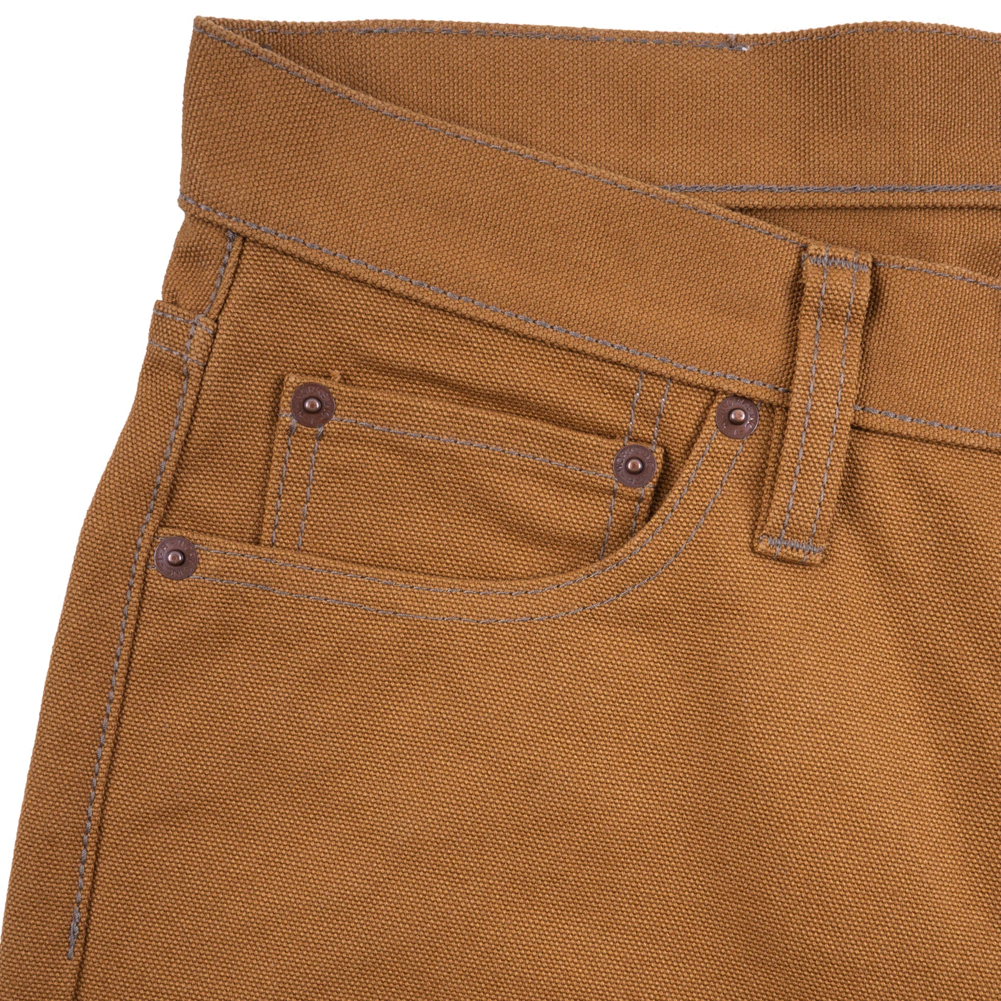 IH-888D 17oz Duck Medium/High Rise Tapered Cut Jeans - Brown