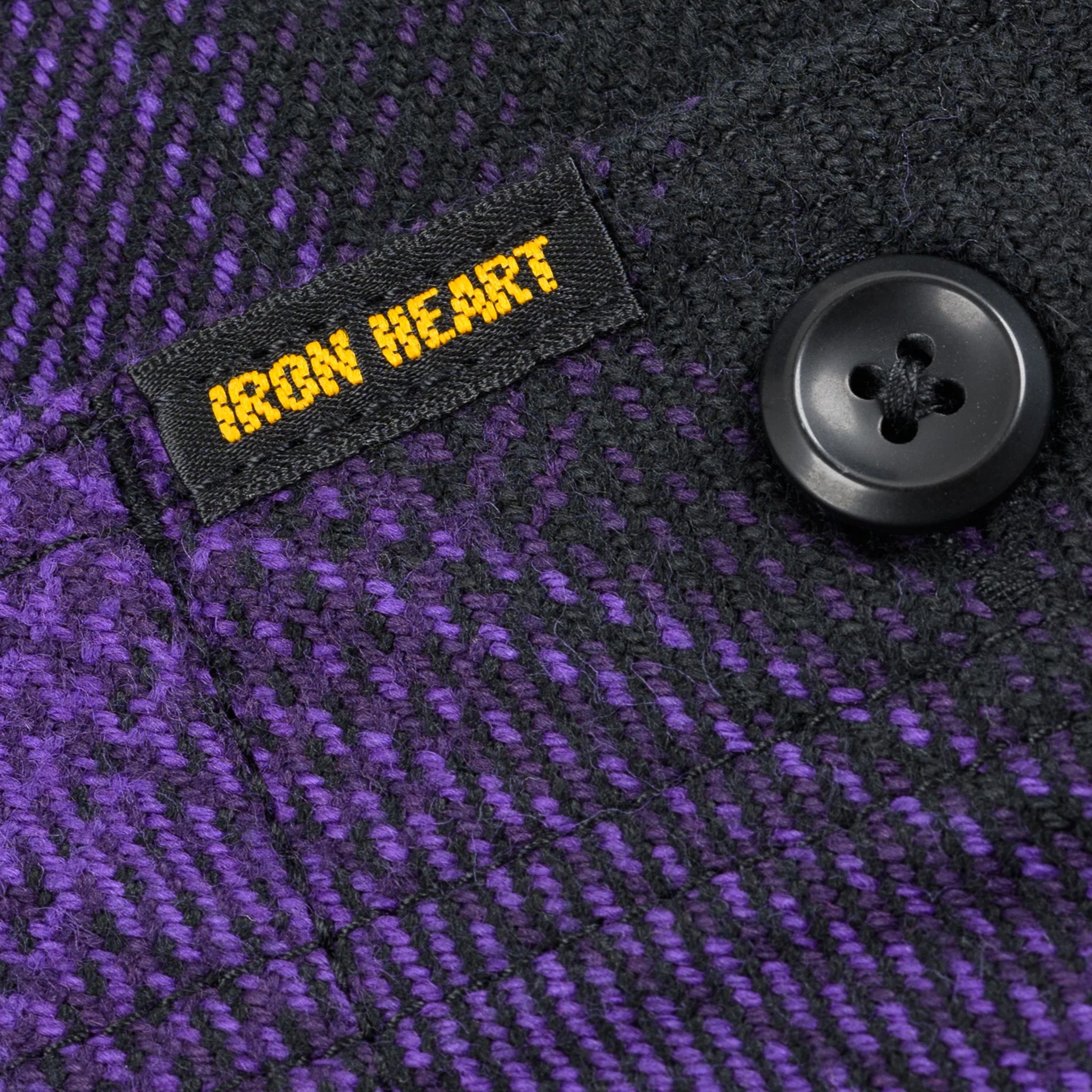 IHSH-265-PUR Ultra Heavy Flannel Ombré Check Work Shirt - Purple/Black