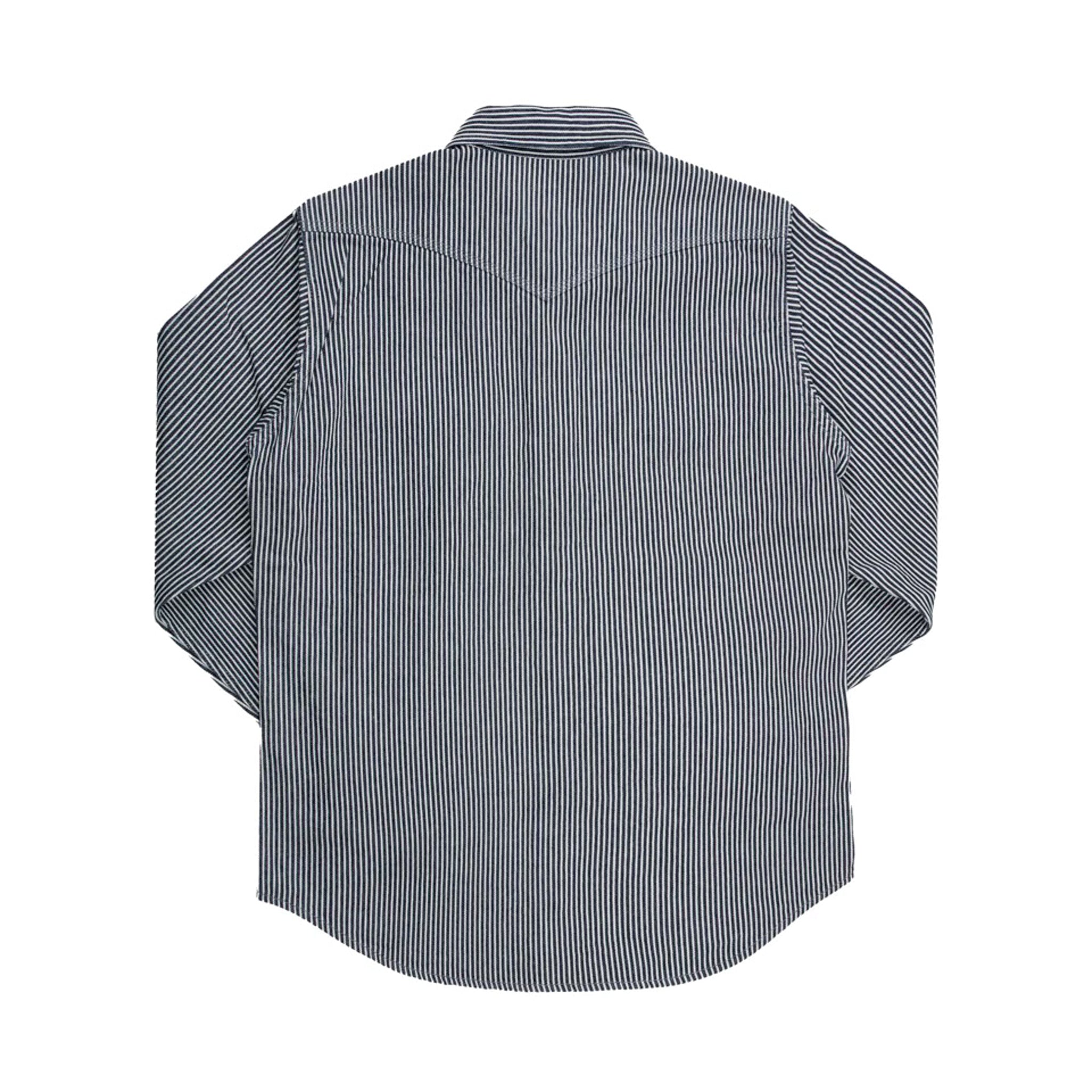 IHSH-421-IND 12oz Hickory Stripe CPO Shirt - Indigo